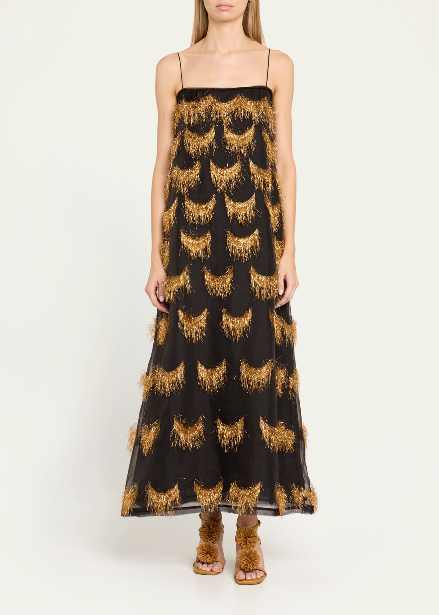 Ulla Johnson Orianne Metallic Fringe Dress Image 2 of 5