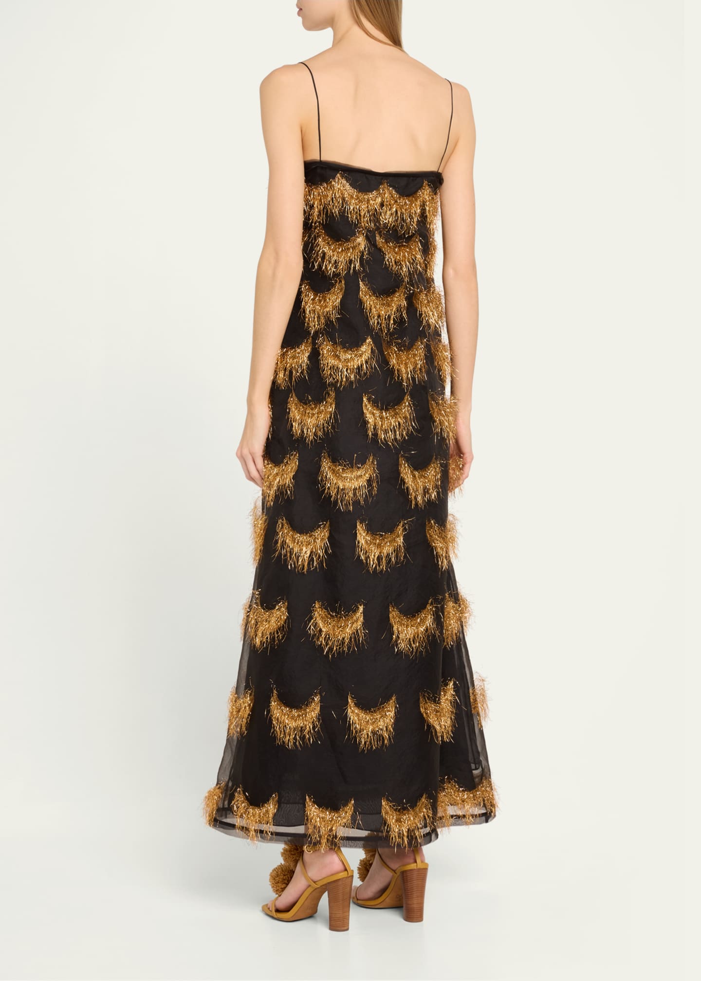 Ulla Johnson Orianne Metallic Fringe Dress Image 3 of 5