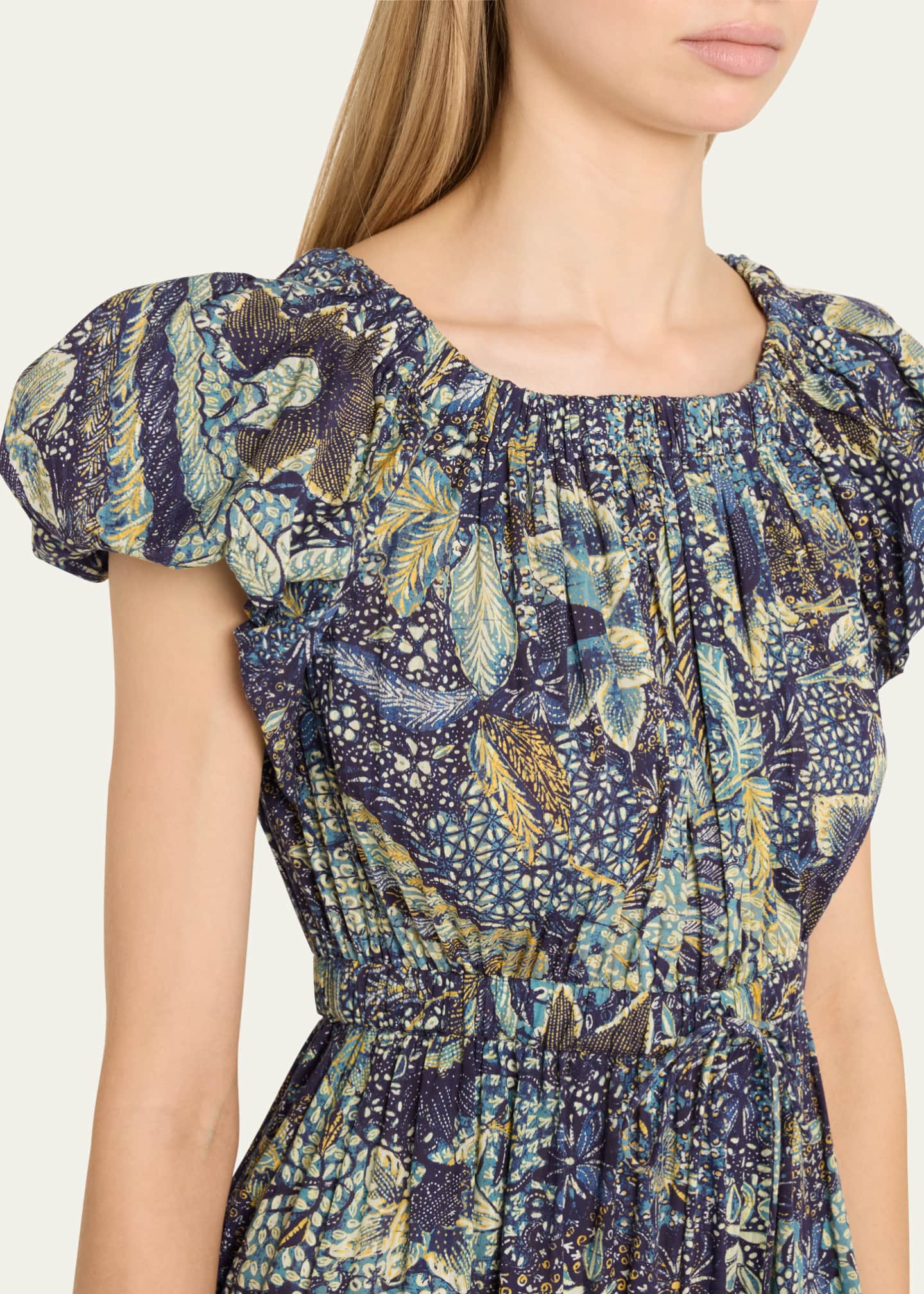 Ulla Johnson Abigail Puff-Sleeve Midi Dress Image 5 of 5
