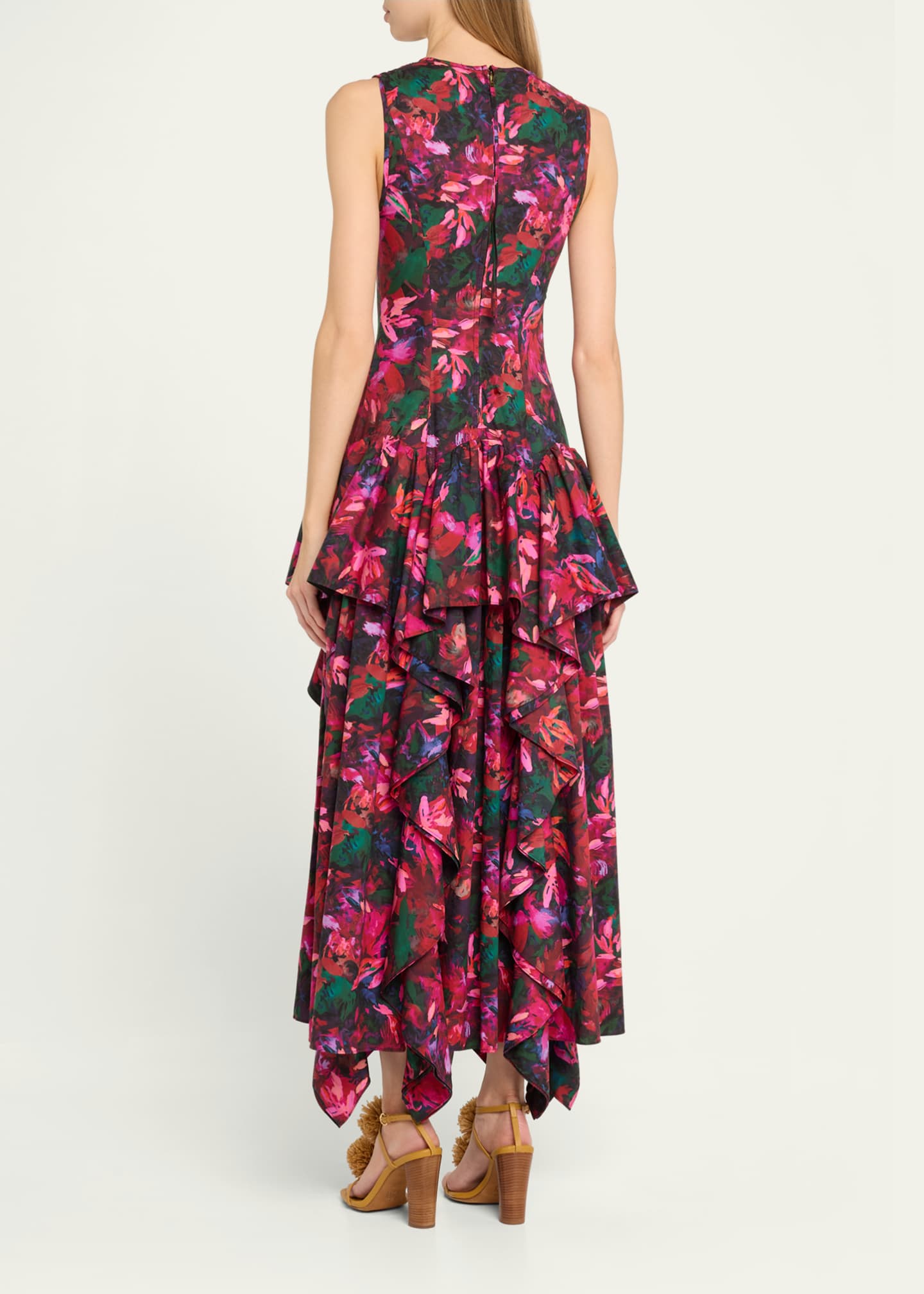 Ulla Johnson Mural Hibiscus Midi Dress Image 3 of 5