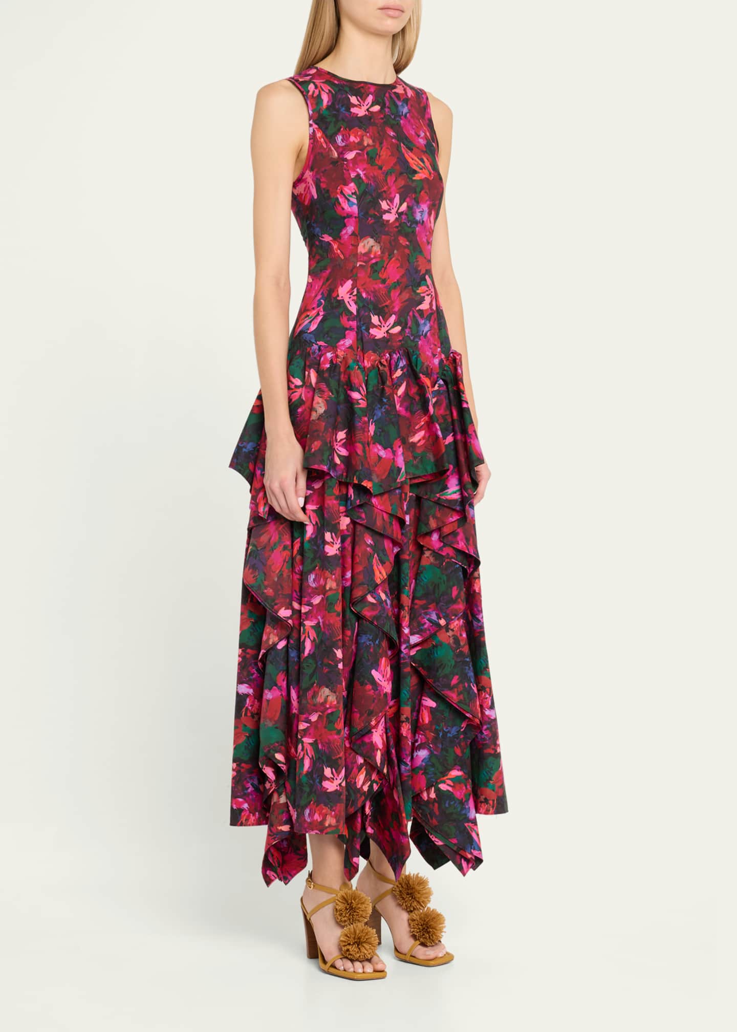 Ulla Johnson Mural Hibiscus Midi Dress Image 4 of 5