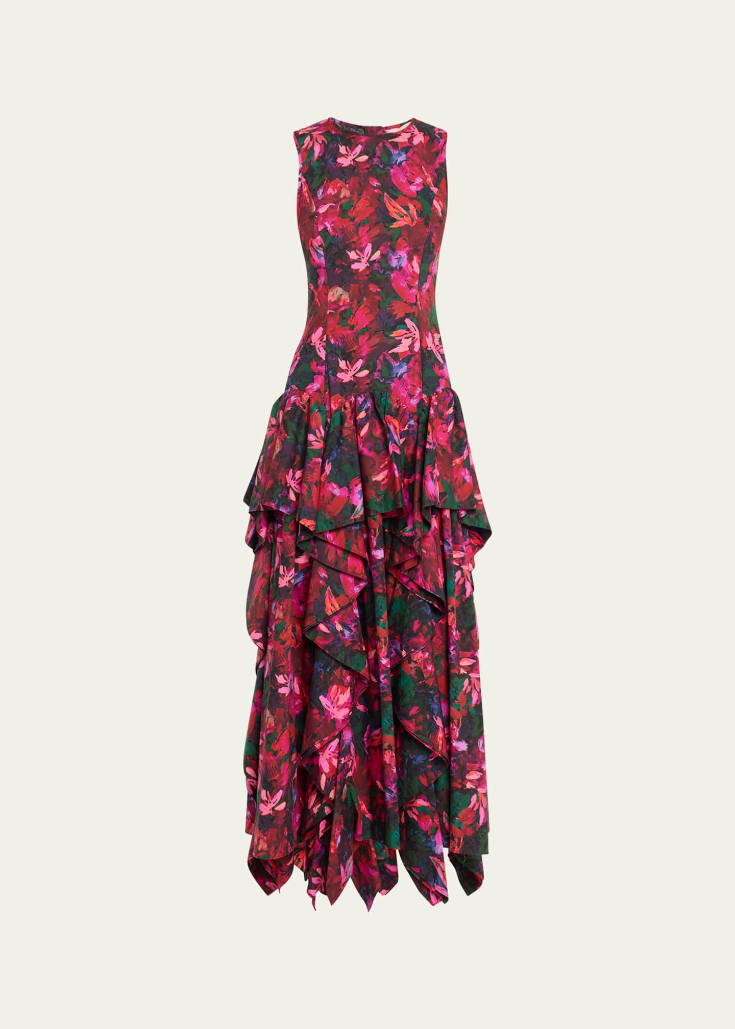 Ulla Johnson Mural Hibiscus Midi Dress Image 1 of 5