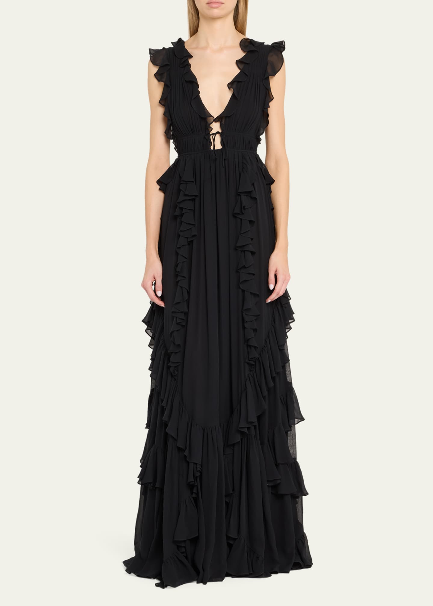 Ulla Johnson Florella Ruffled Silk Gown Image 2 of 5