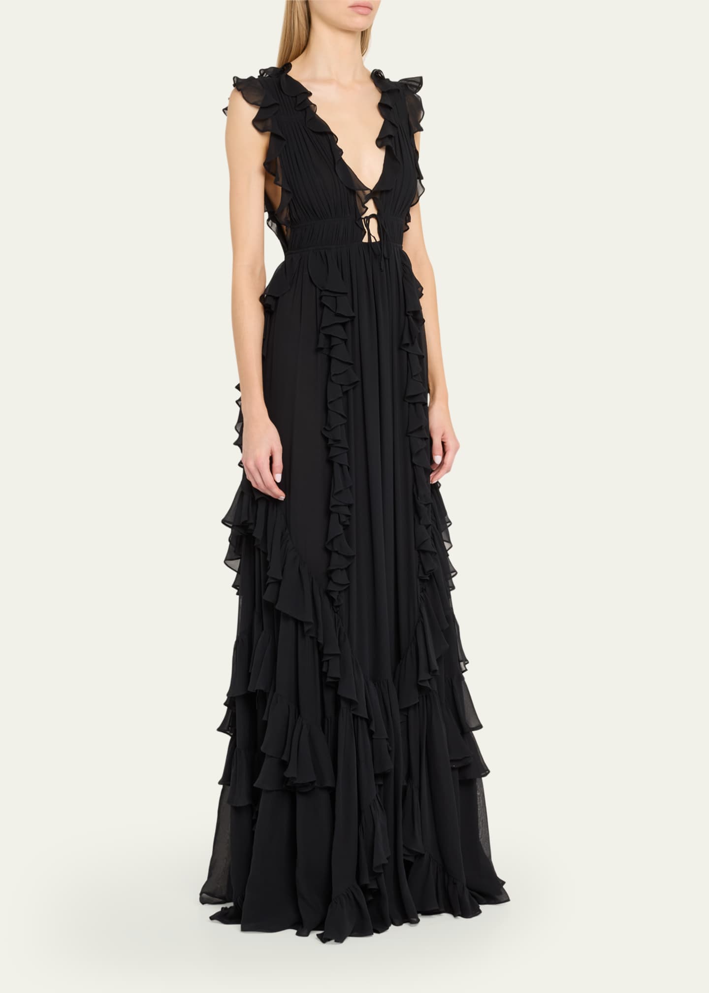 Ulla Johnson Florella Ruffled Silk Gown Image 4 of 5
