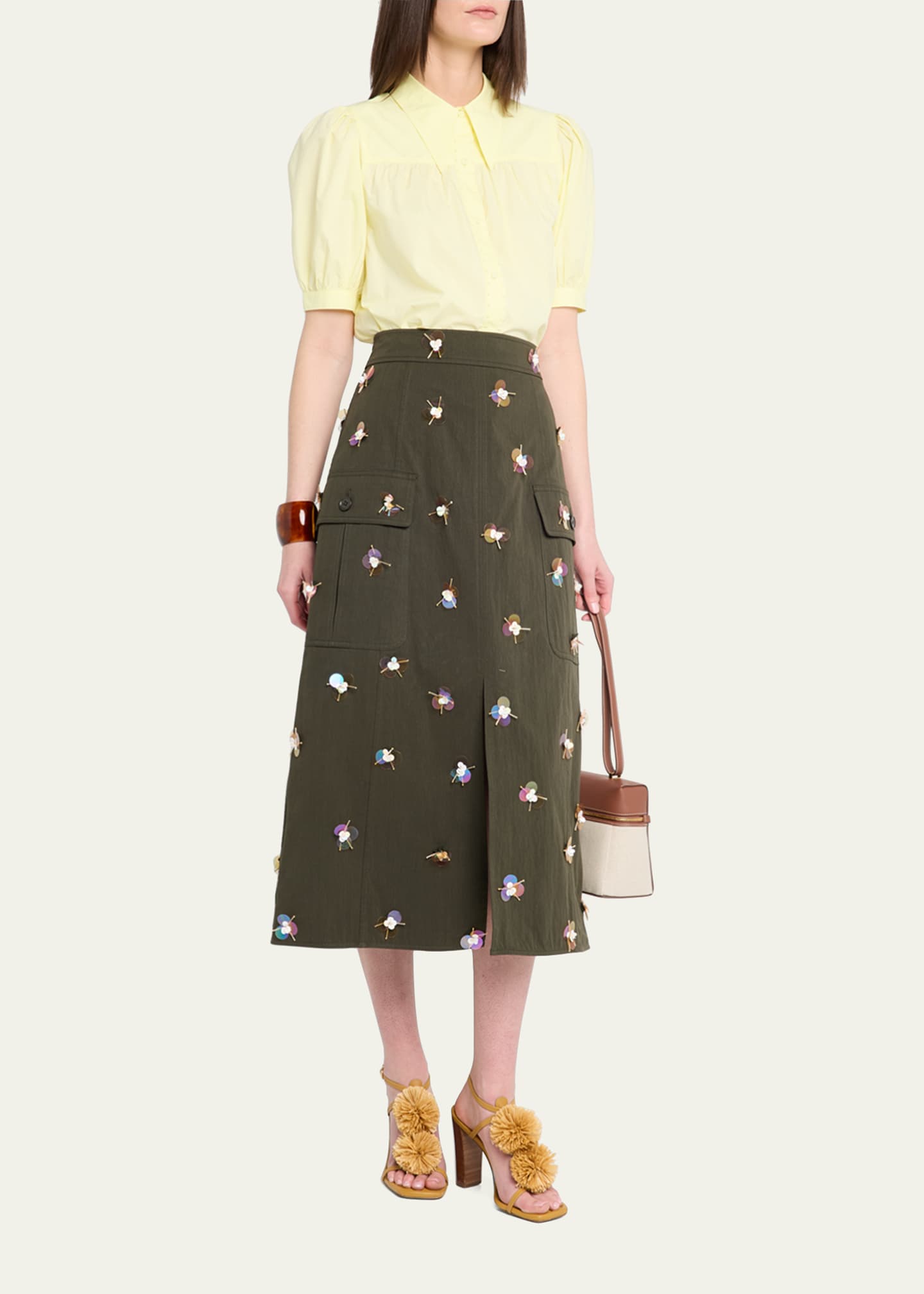 Ulla Johnson Rhodes Sequined Midi Skirt Image 2 of 5