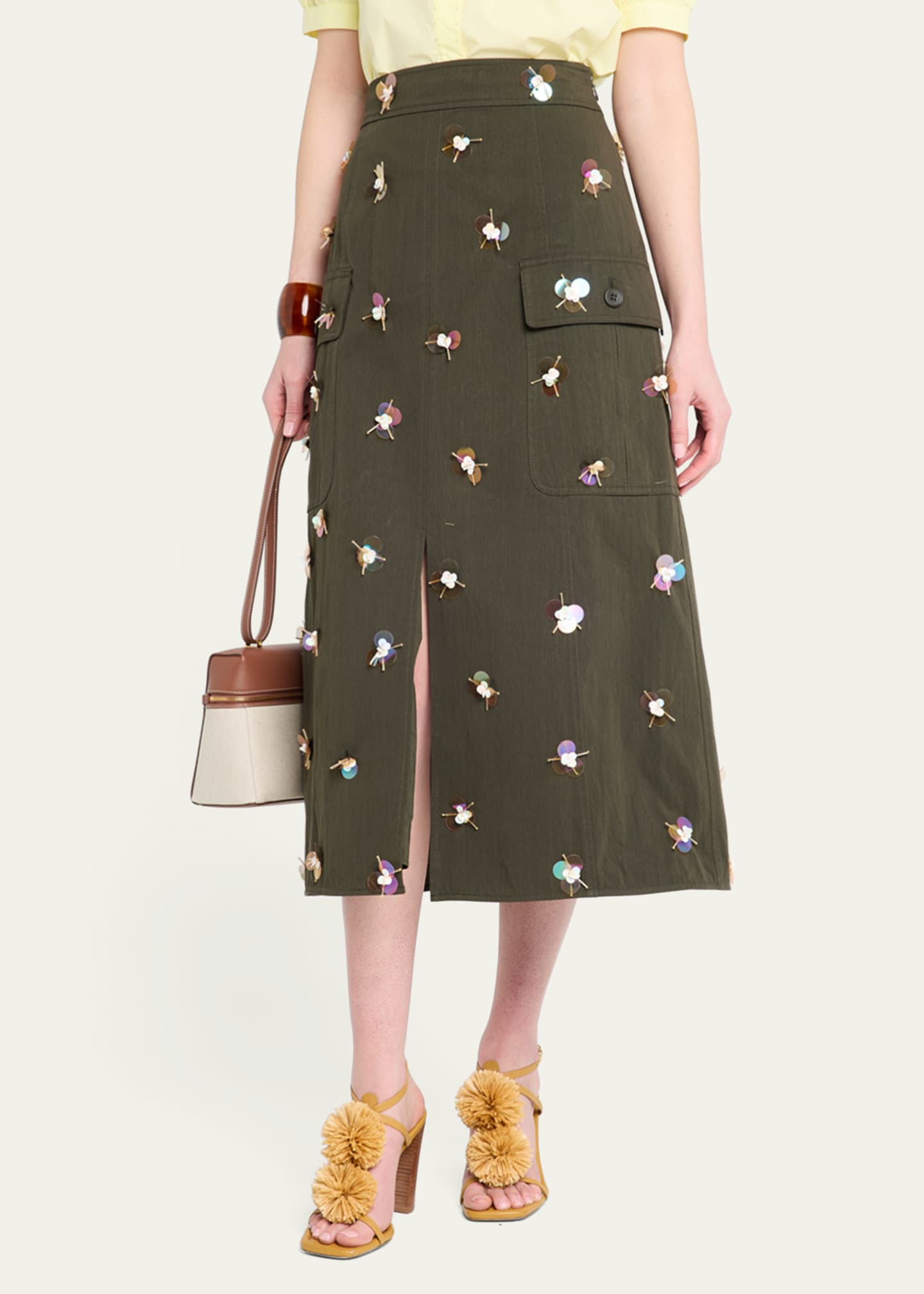 Ulla Johnson Rhodes Sequined Midi Skirt Image 4 of 5