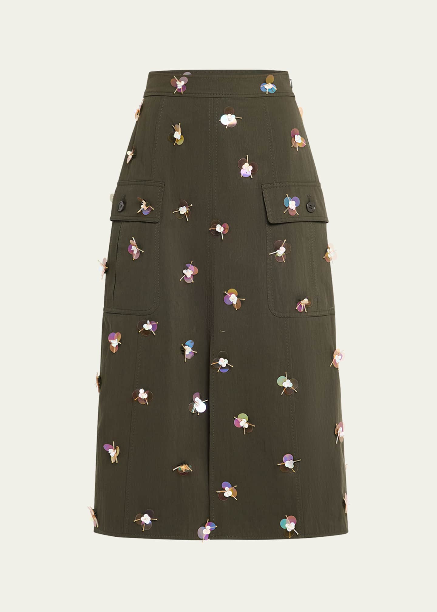Ulla Johnson Rhodes Sequined Midi Skirt Image 1 of 5