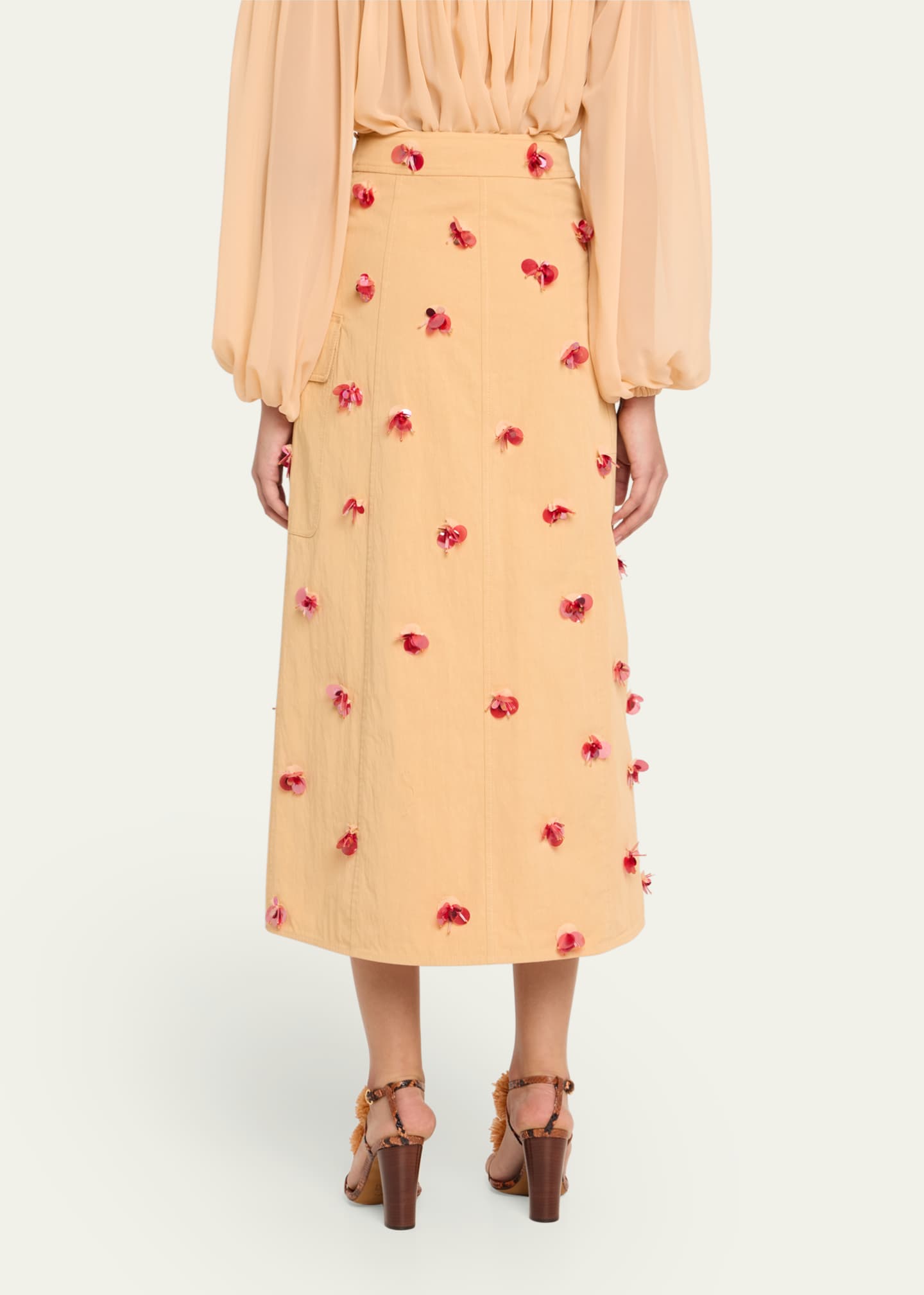 Ulla Johnson Rhodes Sequined Midi Skirt Image 3 of 5