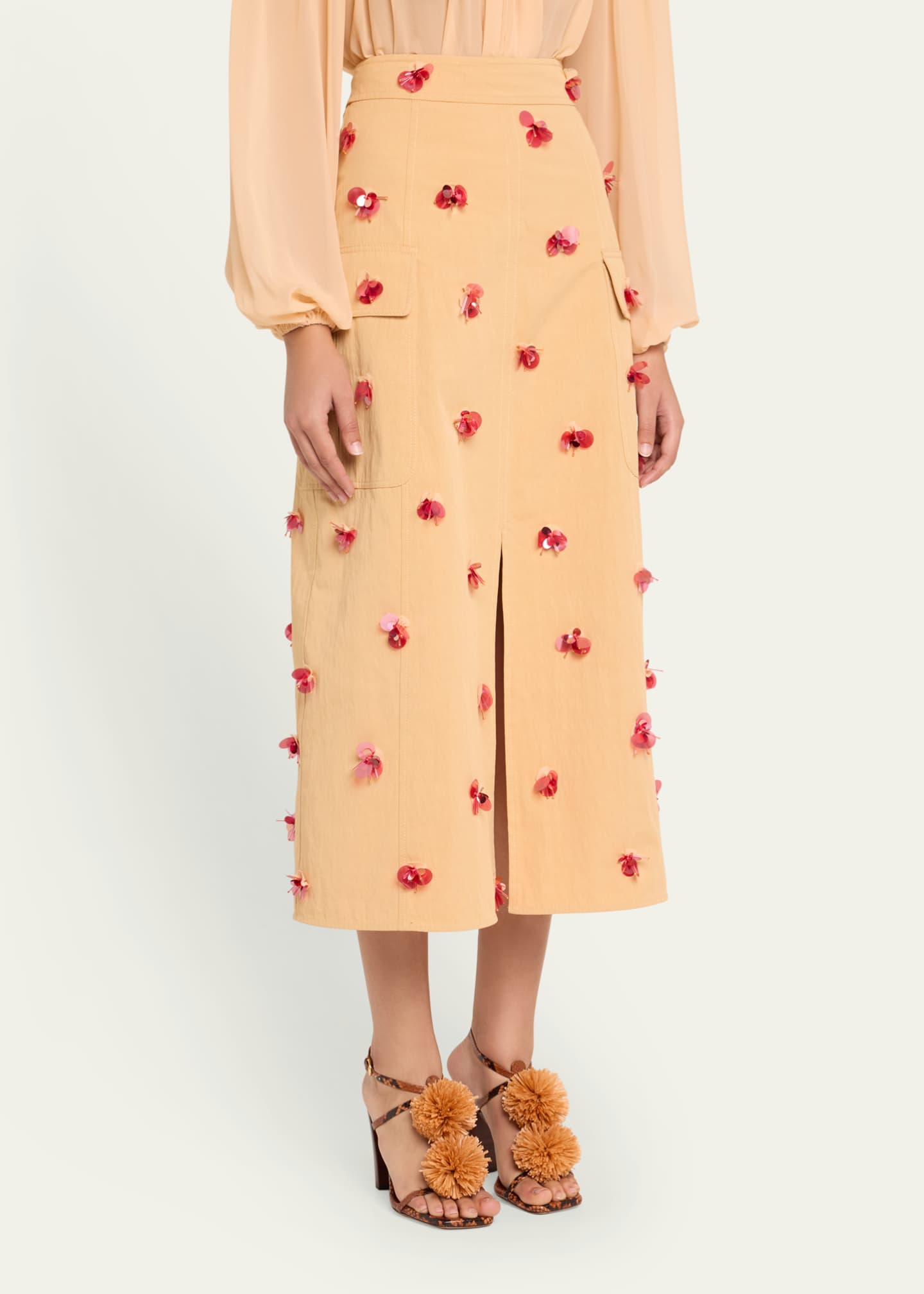 Ulla Johnson Rhodes Sequined Midi Skirt Image 4 of 5