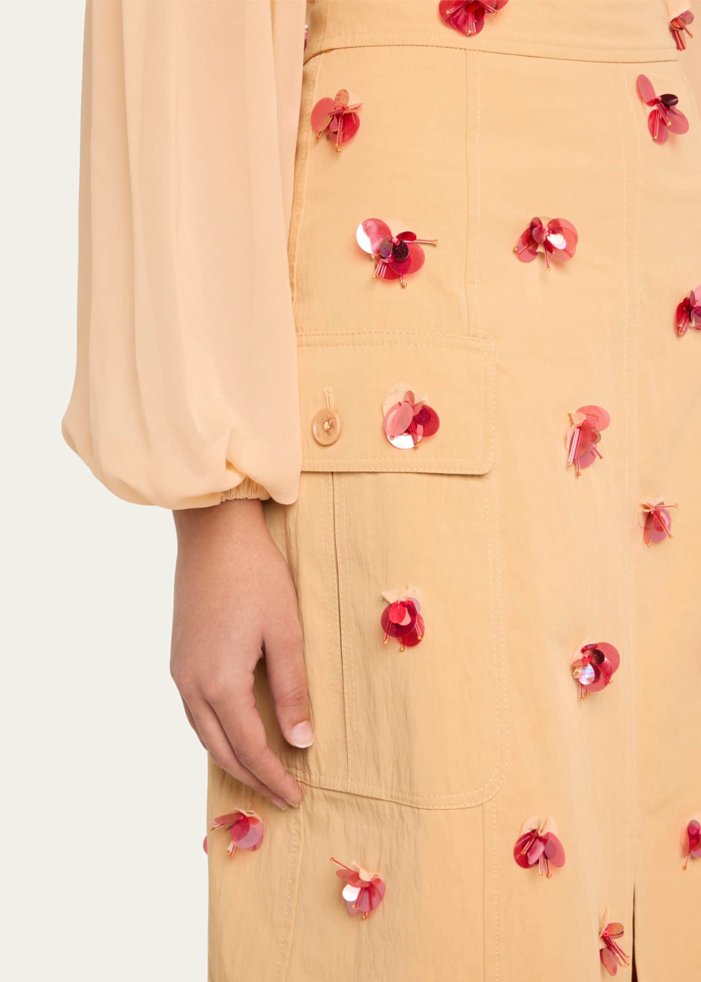 Ulla Johnson Rhodes Sequined Midi Skirt Image 5 of 5