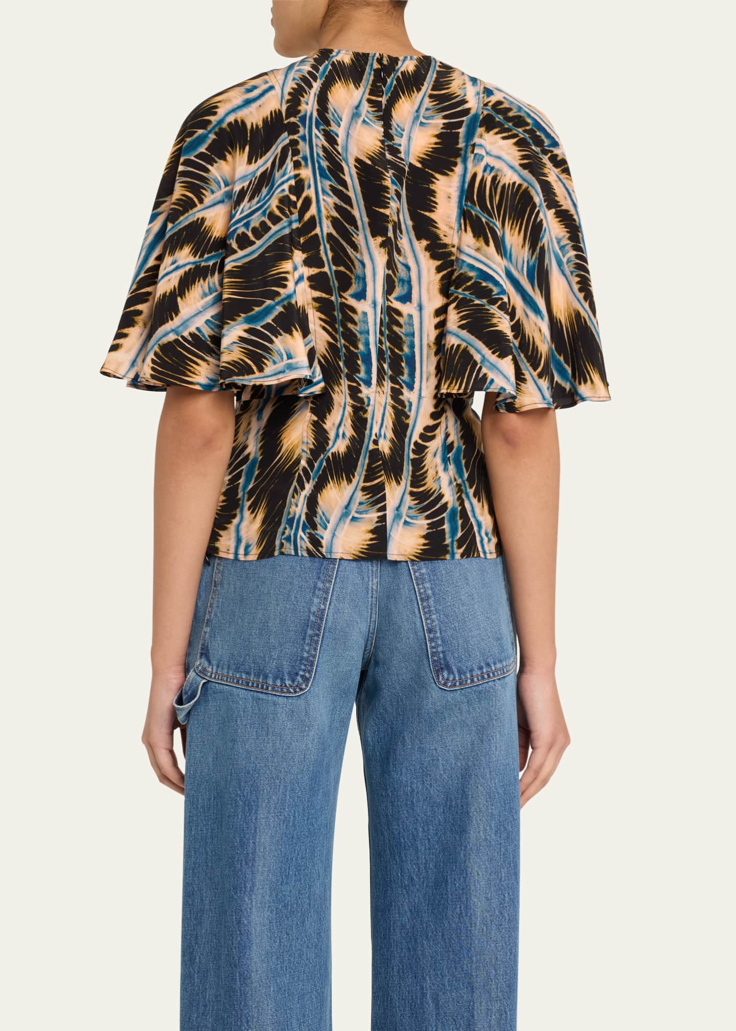 Ulla Johnson Ada Flutter-Sleeve Top Image 3 of 5