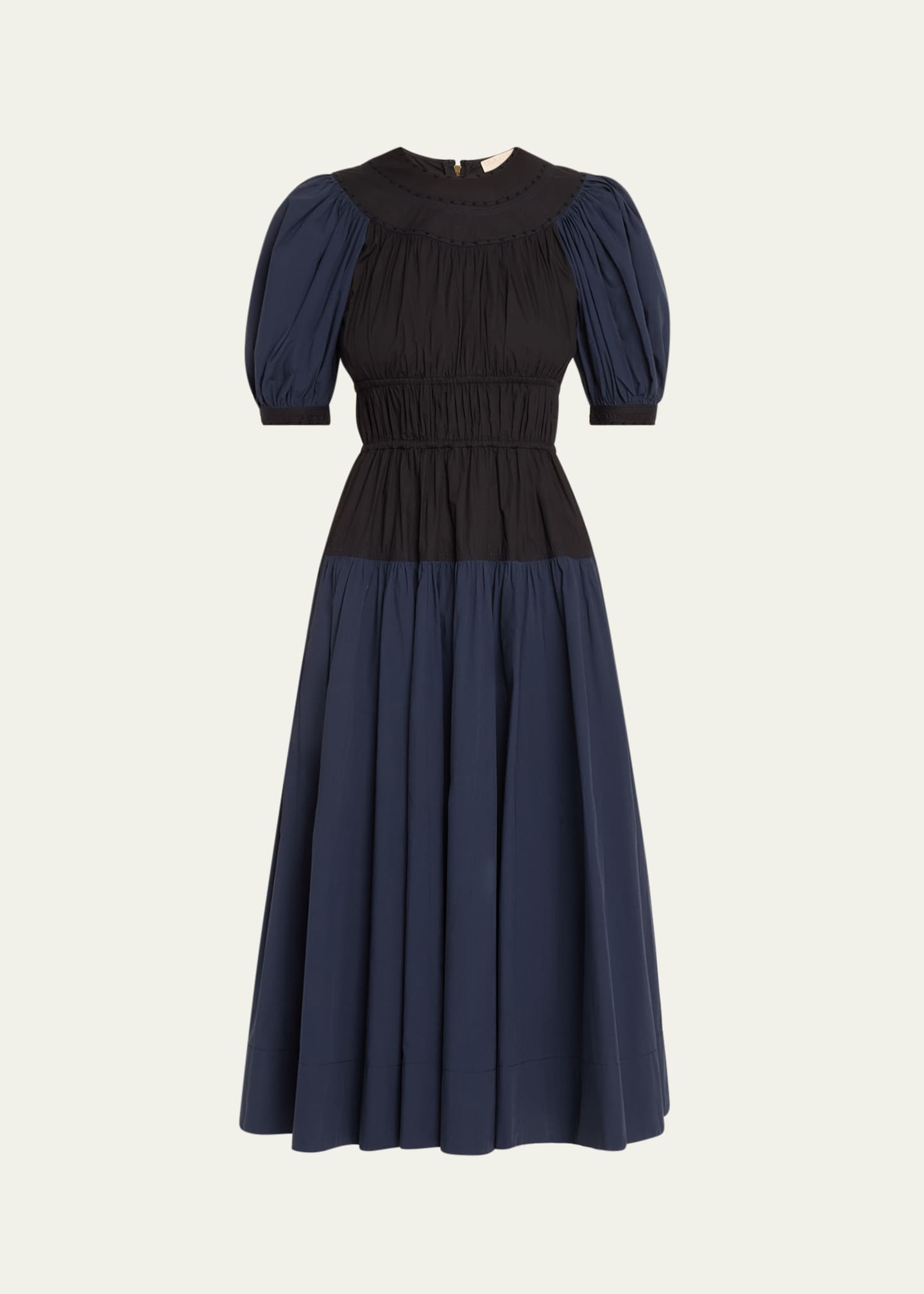 Ulla Johnson Marte Shirred Midi Dress Image 1 of 5