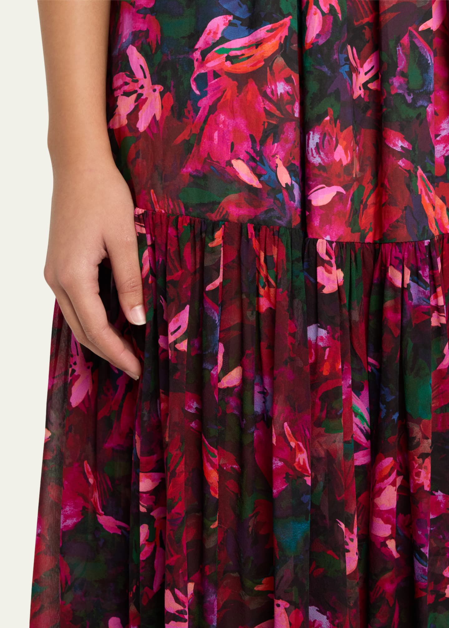 Ulla Johnson Collage Hibiscus Midi Dress Image 5 of 5