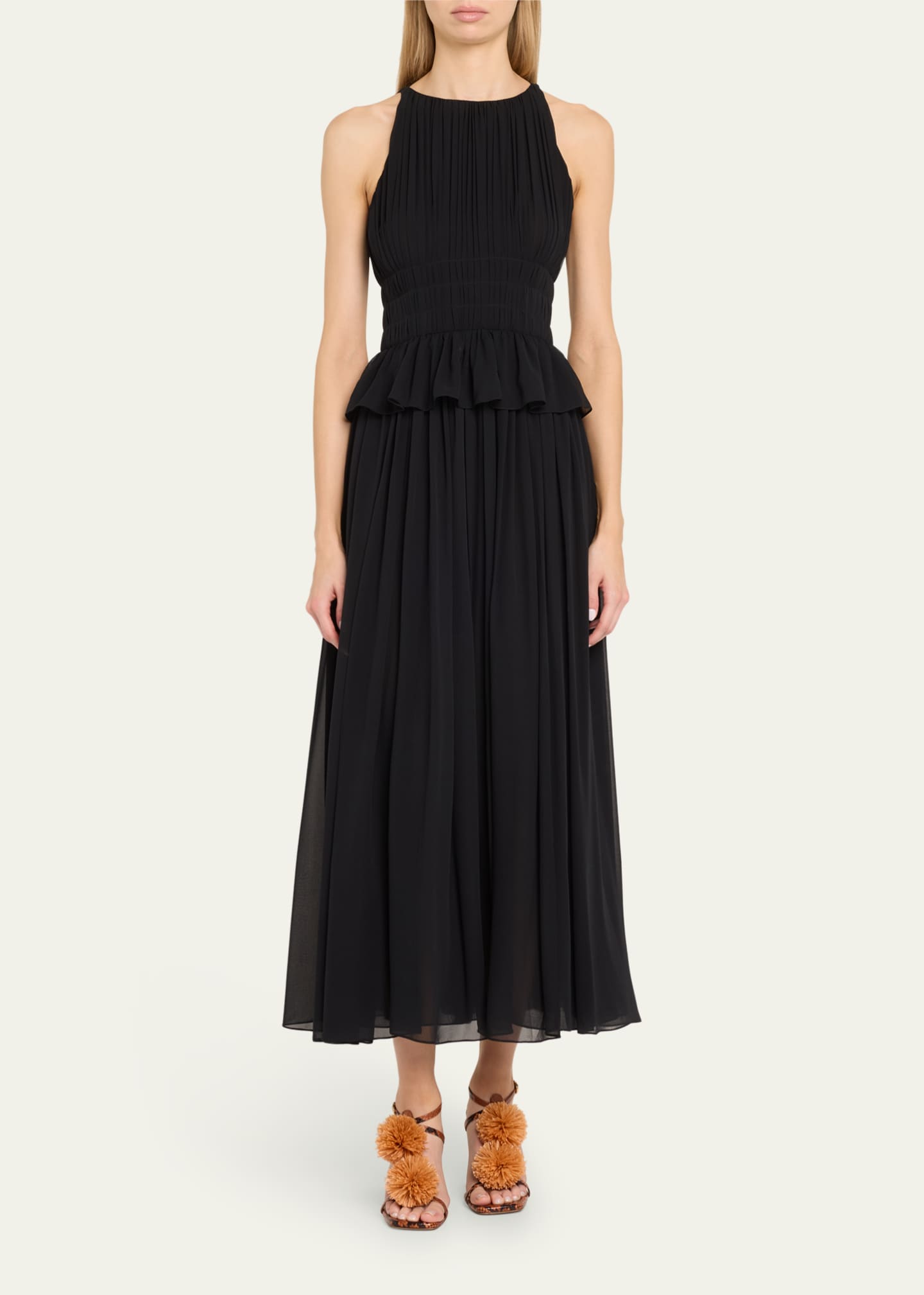 Ulla Johnson Adeline Silk Midi Dress Image 2 of 5