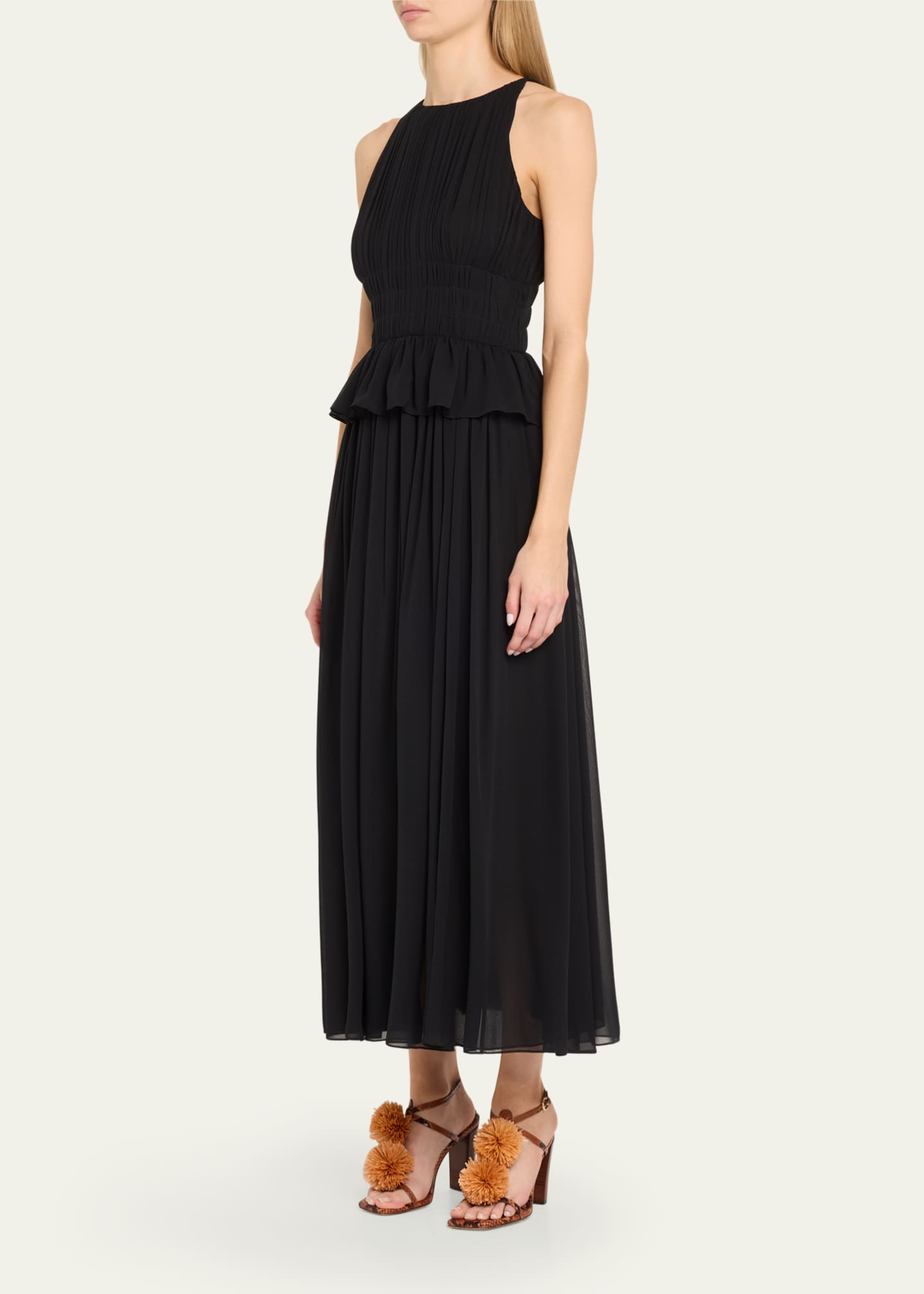 Ulla Johnson Adeline Silk Midi Dress Image 4 of 5