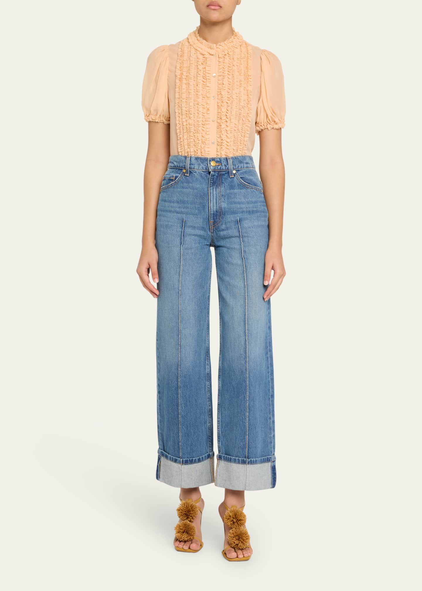 Ulla Johnson Adira Ruffled Silk Top Image 2 of 5