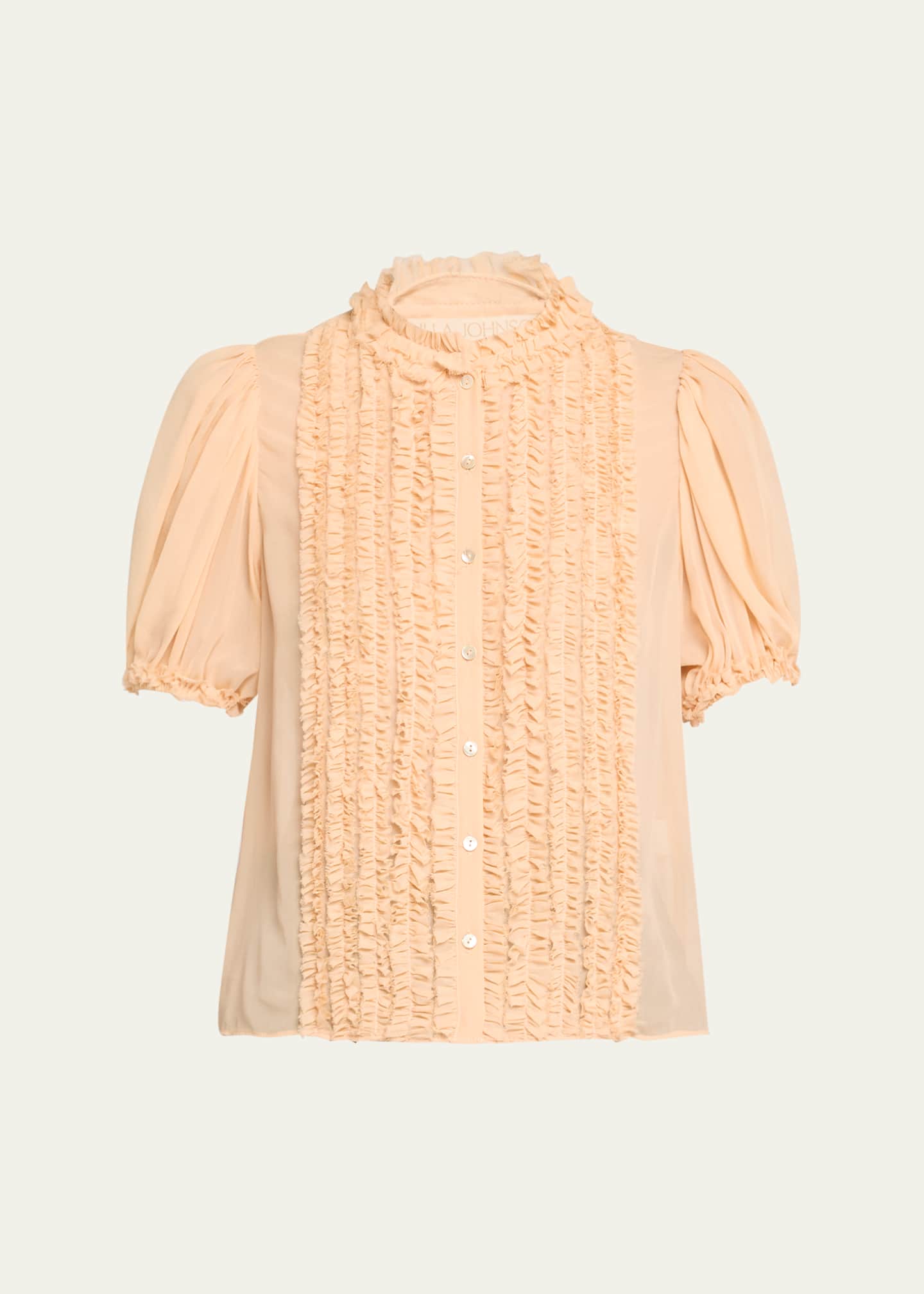 Ulla Johnson Adira Ruffled Silk Top Image 1 of 5