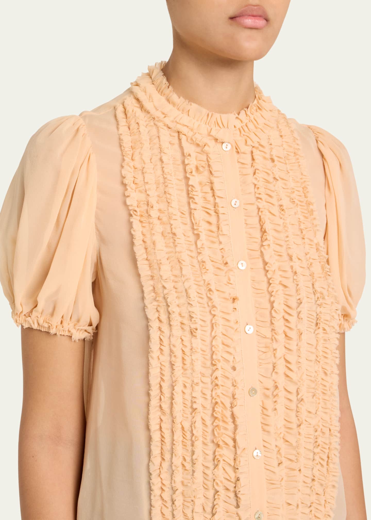 Ulla Johnson Adira Ruffled Silk Top Image 5 of 5