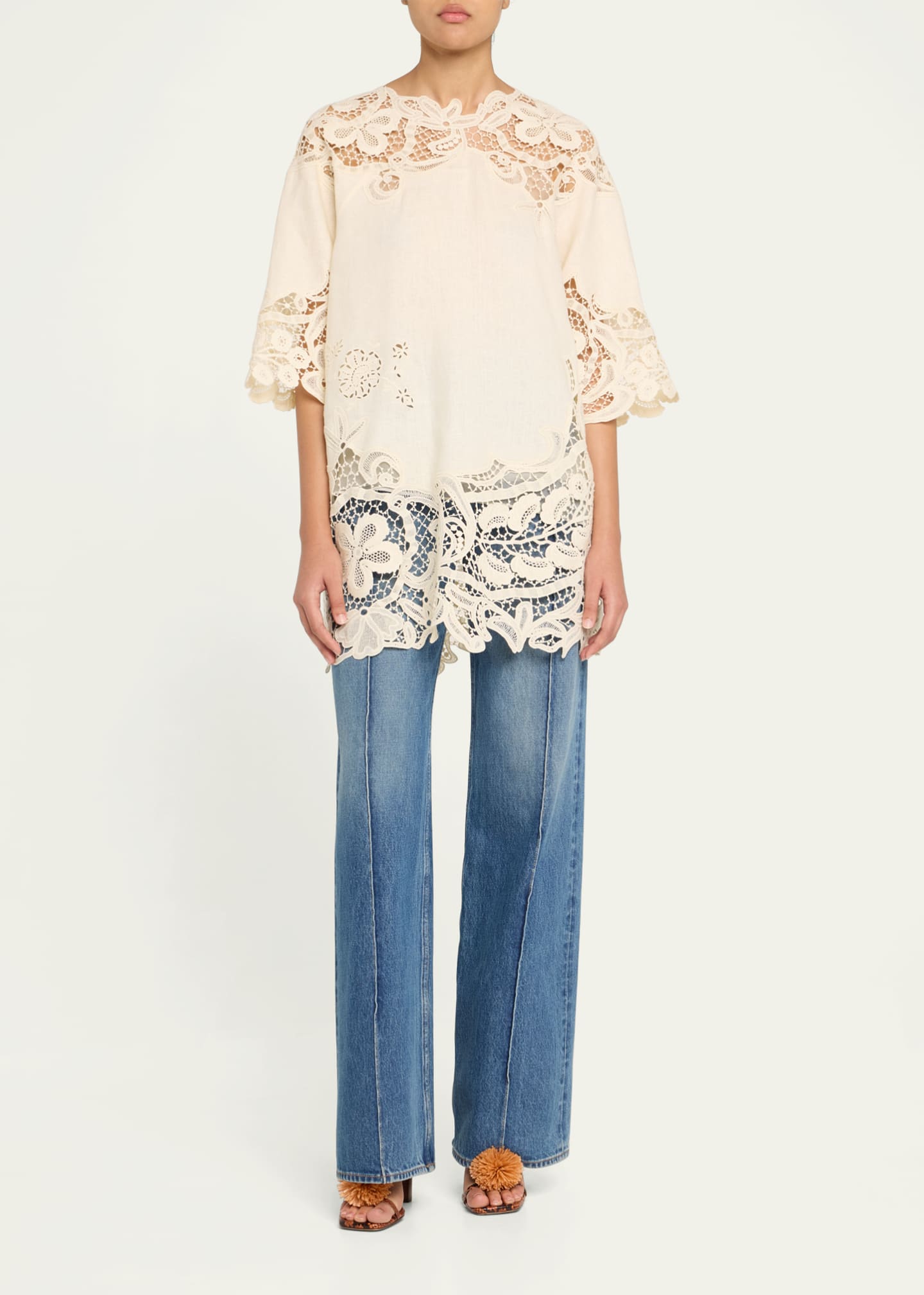 Ulla Johnson Brinna Embroidered Lace Tunic Image 2 of 5