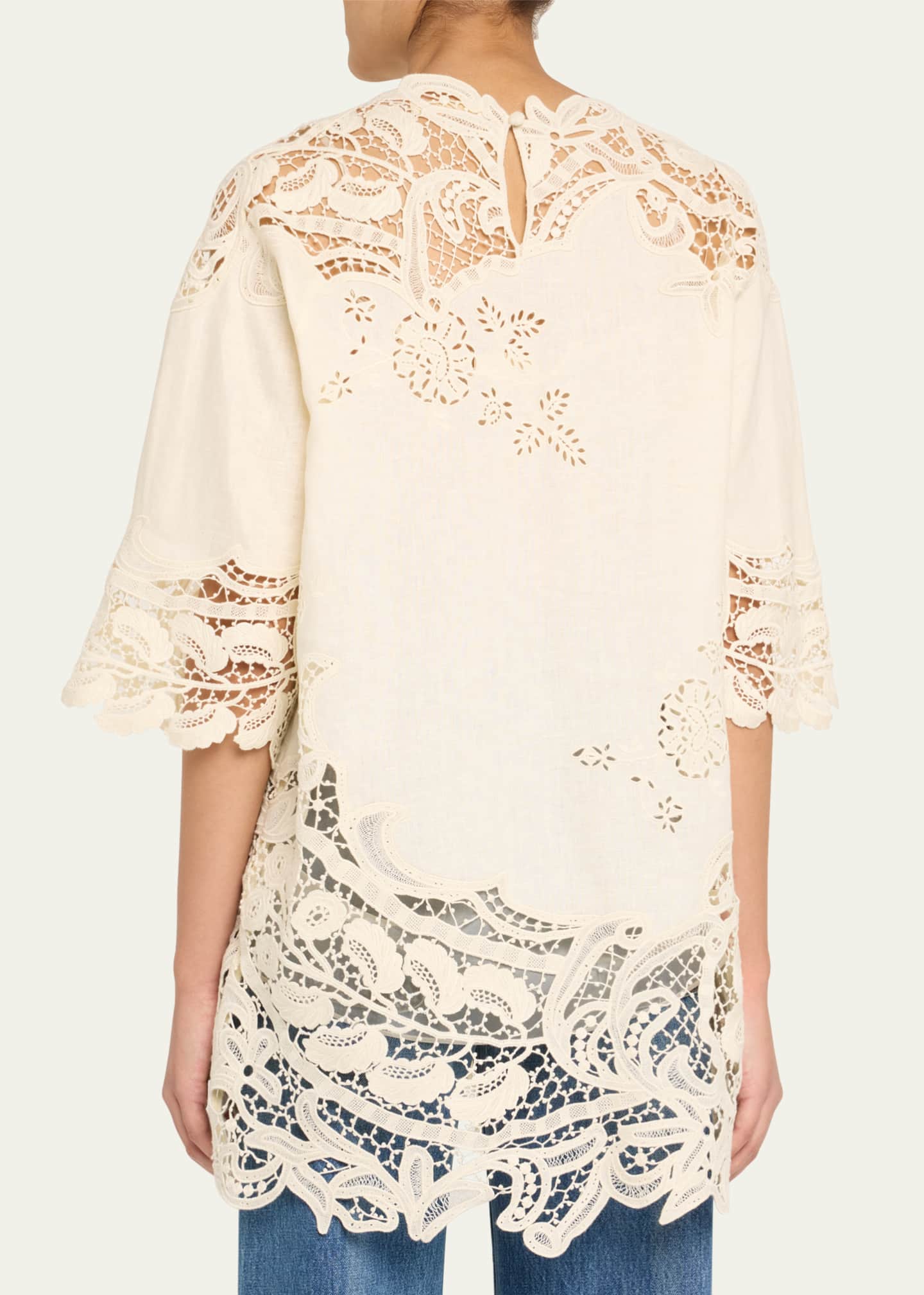 Ulla Johnson Brinna Embroidered Lace Tunic Image 3 of 5