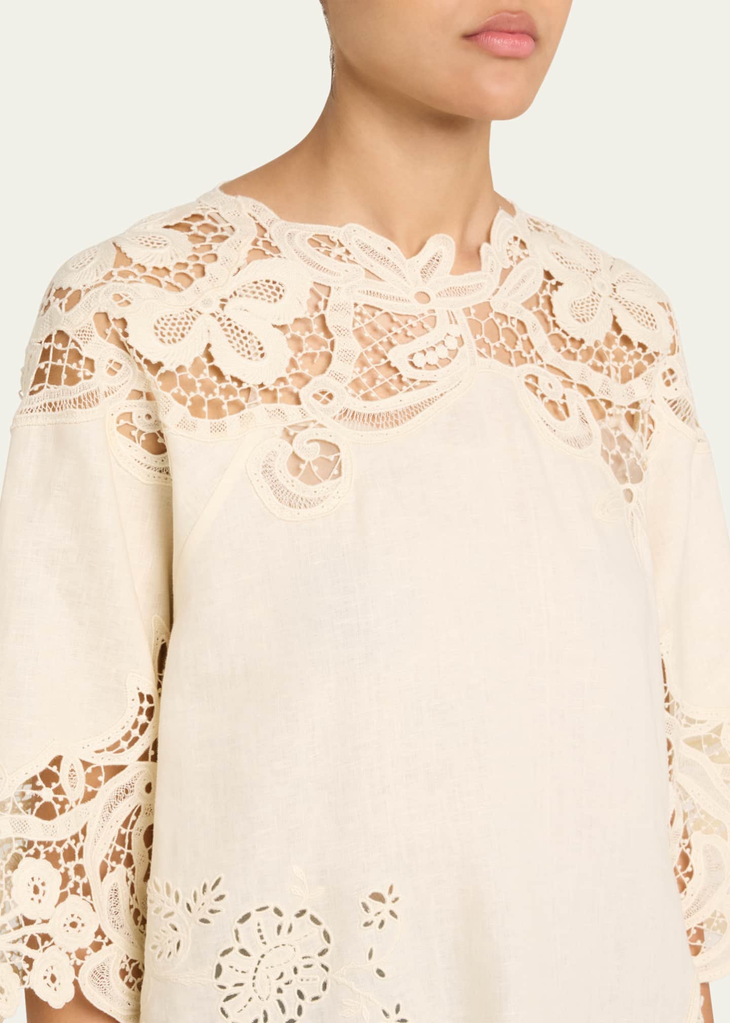 Ulla Johnson Brinna Embroidered Lace Tunic Image 5 of 5