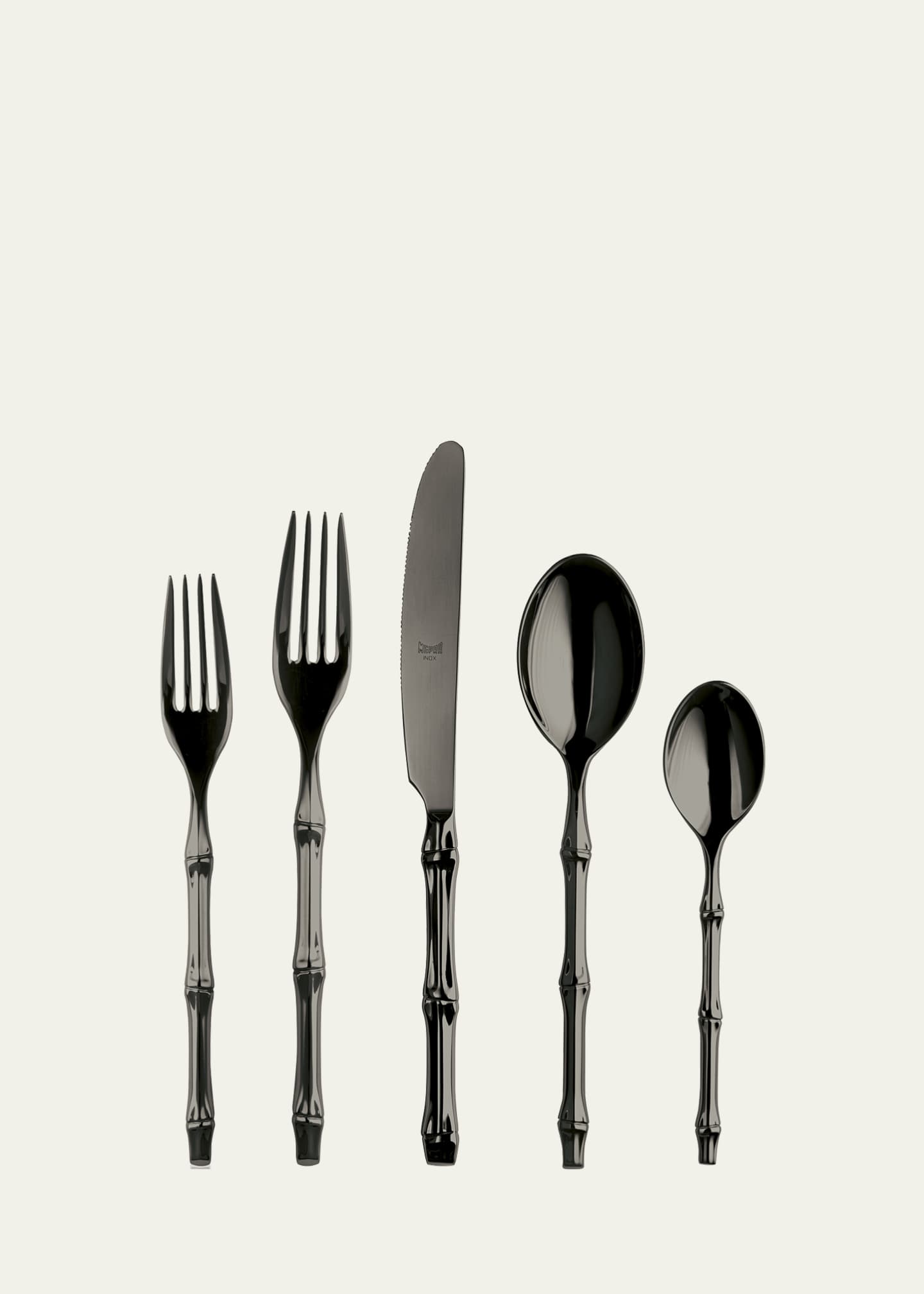 Mepra Bali Black Gold Mirror 5-Piece Flatware Place Setting Image 1 of 2