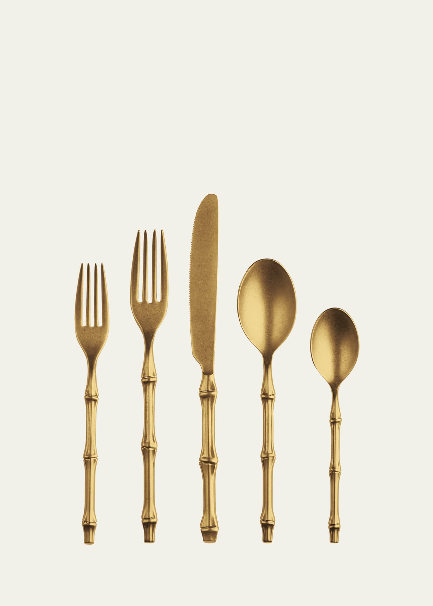 Mepra Bali Gold Pewter 5-Piece Flatware Place Setting Image 1 of 2