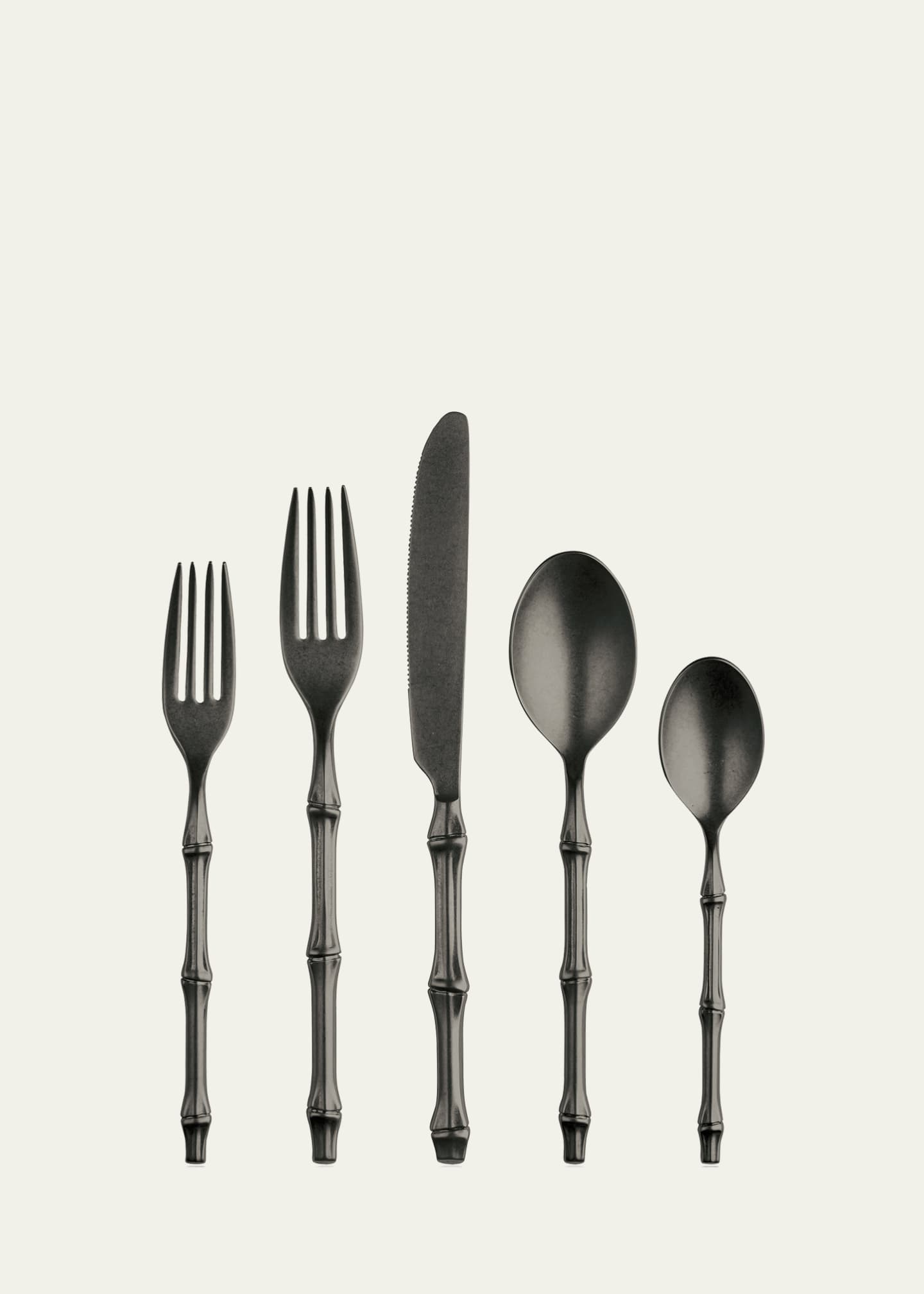 Mepra Bali Black Pewter 5-Piece Flatware Place Setting Image 1 of 2