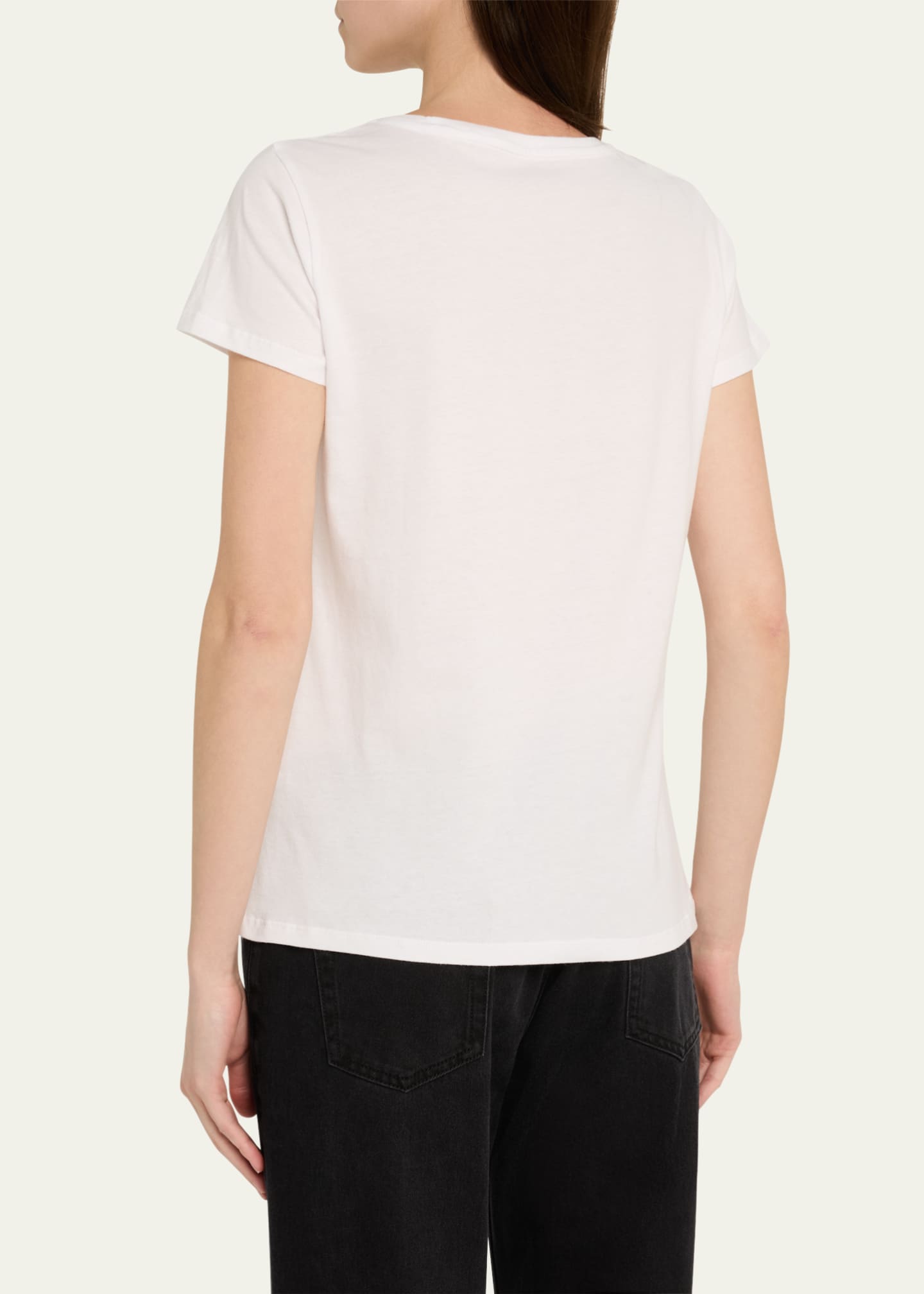 Majestic Filatures V-Neck Organic Cotton T-Shirt Image 3 of 5