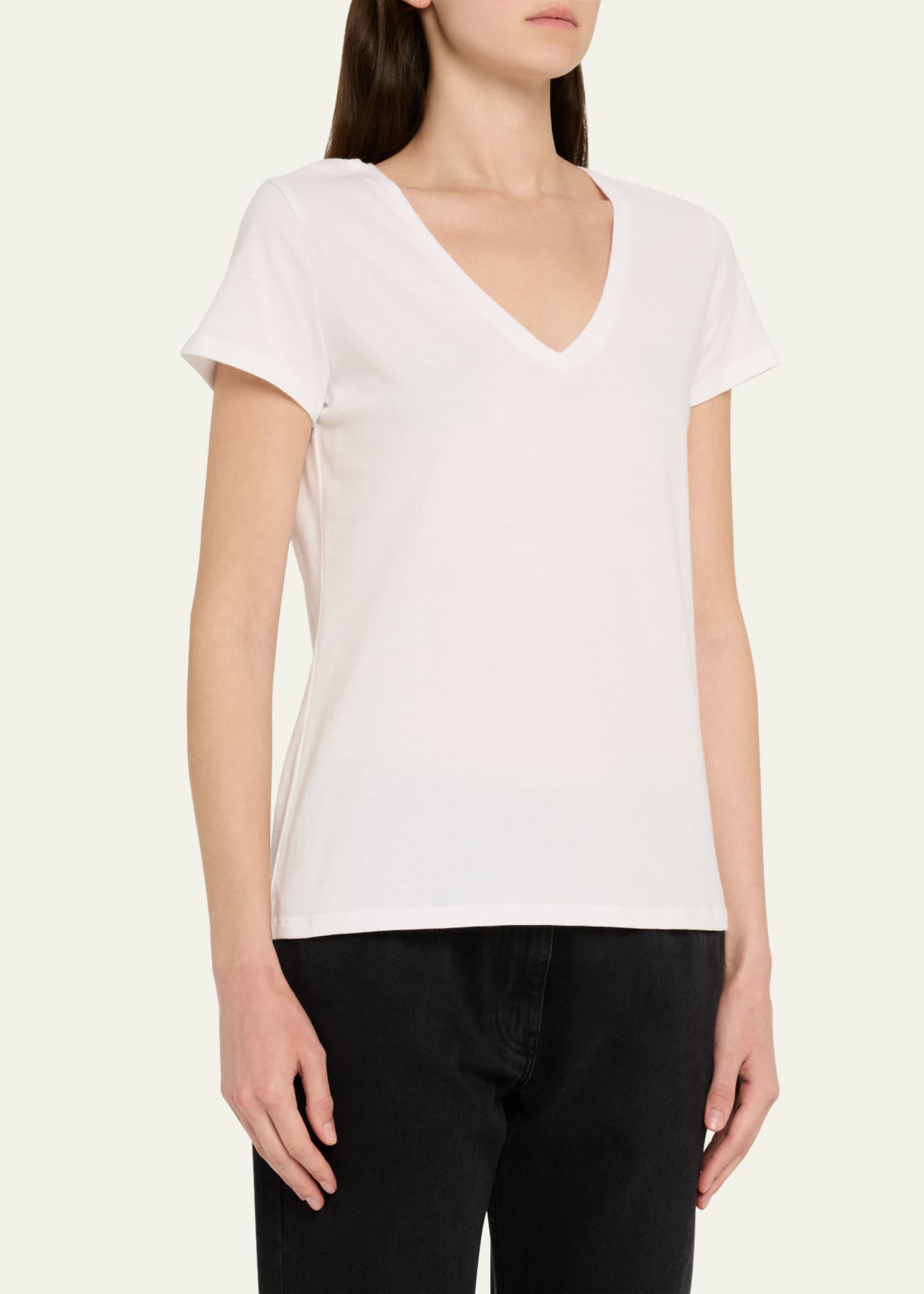 Majestic Filatures V-Neck Organic Cotton T-Shirt Image 4 of 5
