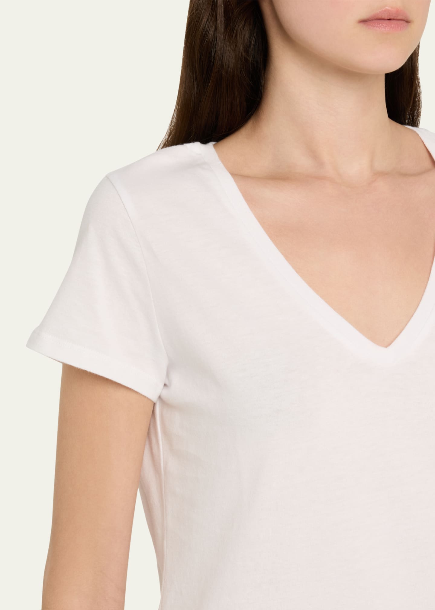 Majestic Filatures V-Neck Organic Cotton T-Shirt Image 5 of 5