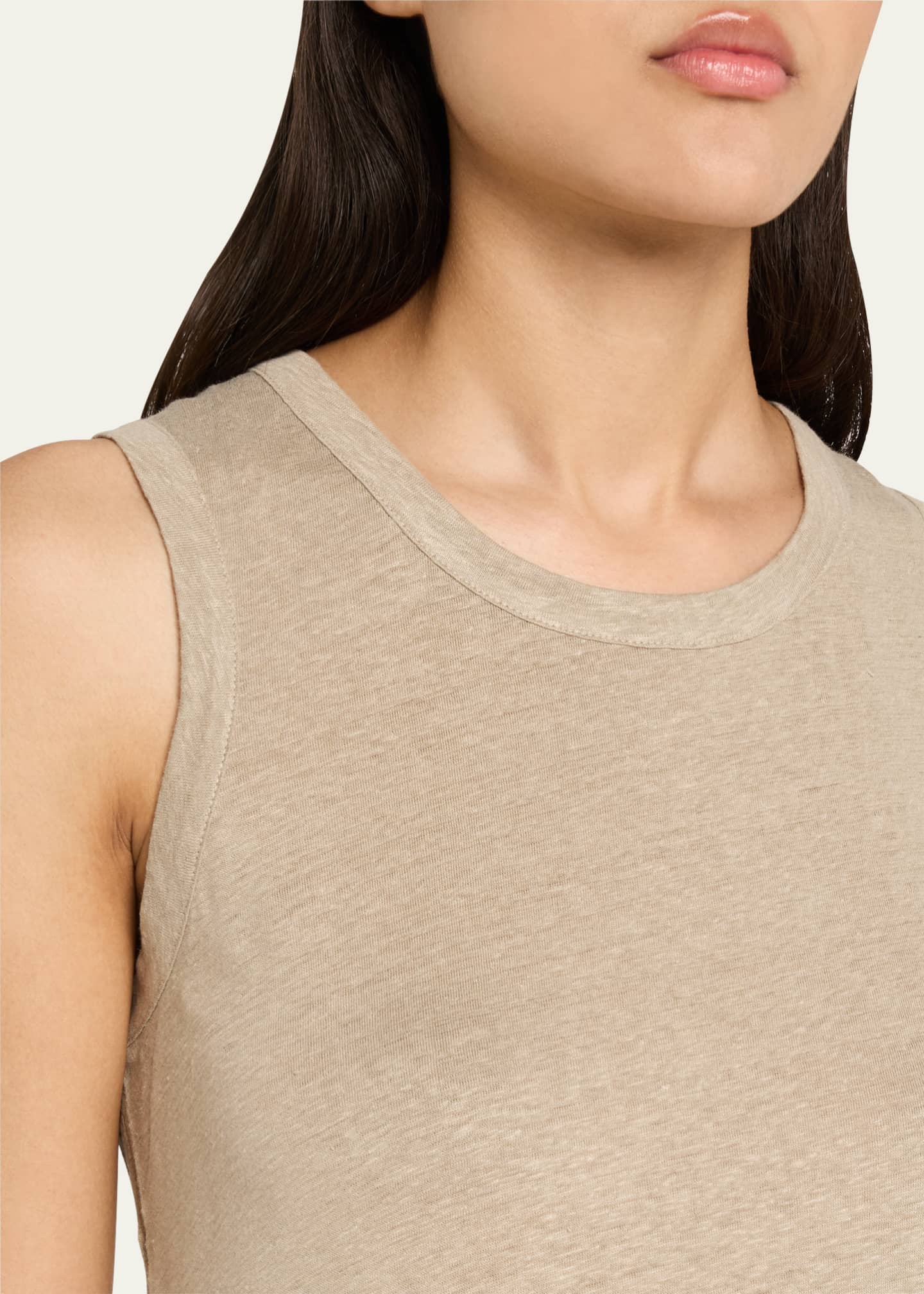 Majestic Filatures Crewneck Stretch Linen Tank Image 5 of 5