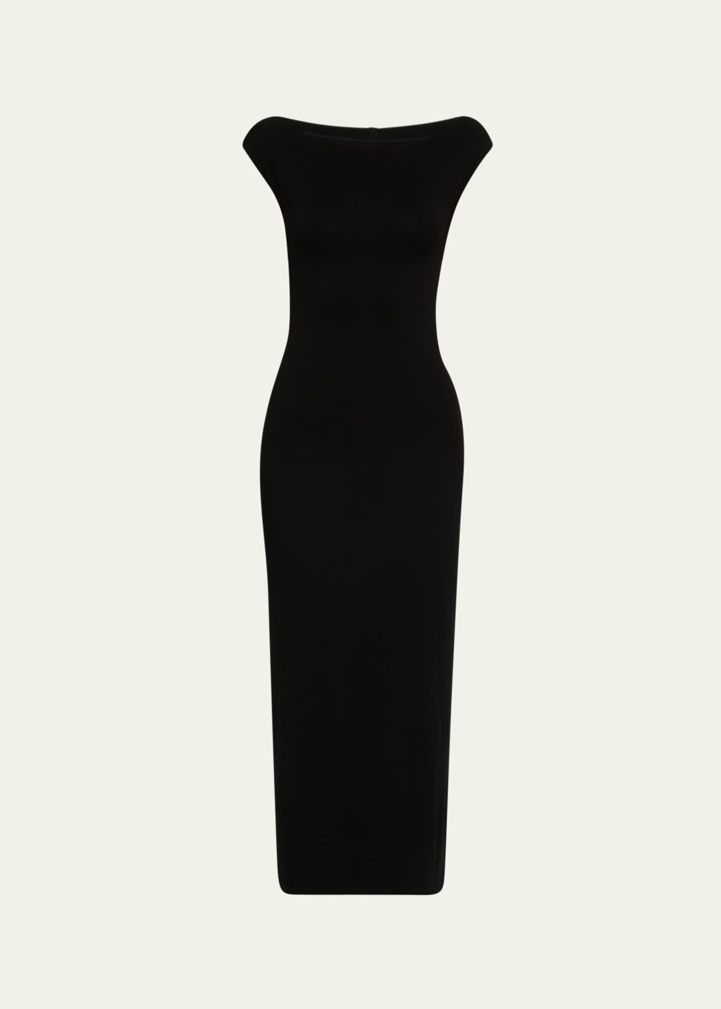 Majestic Filatures Soft Touch Bateau-Neck Bodycon Midi Dress Image 1 of 5