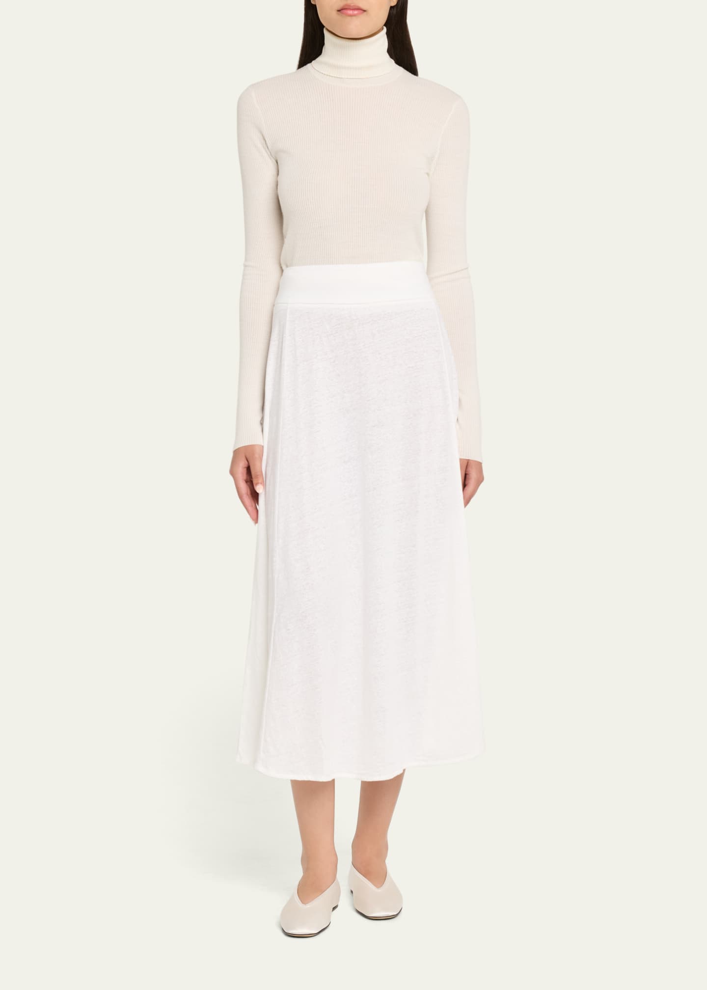 Majestic Filatures A-Line Stretch Linen Maxi Skirt Image 2 of 5