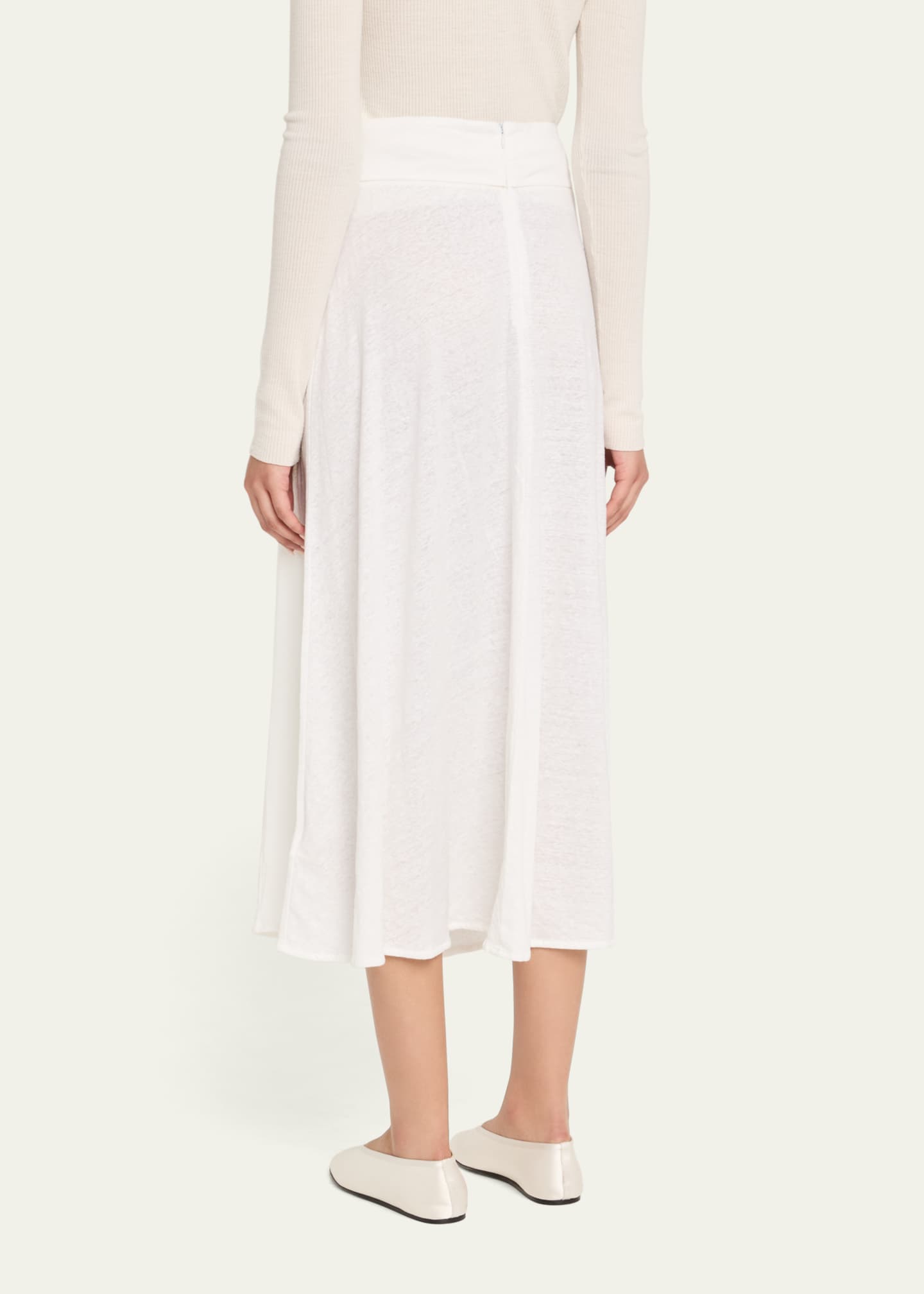 Majestic Filatures A-Line Stretch Linen Maxi Skirt Image 3 of 5