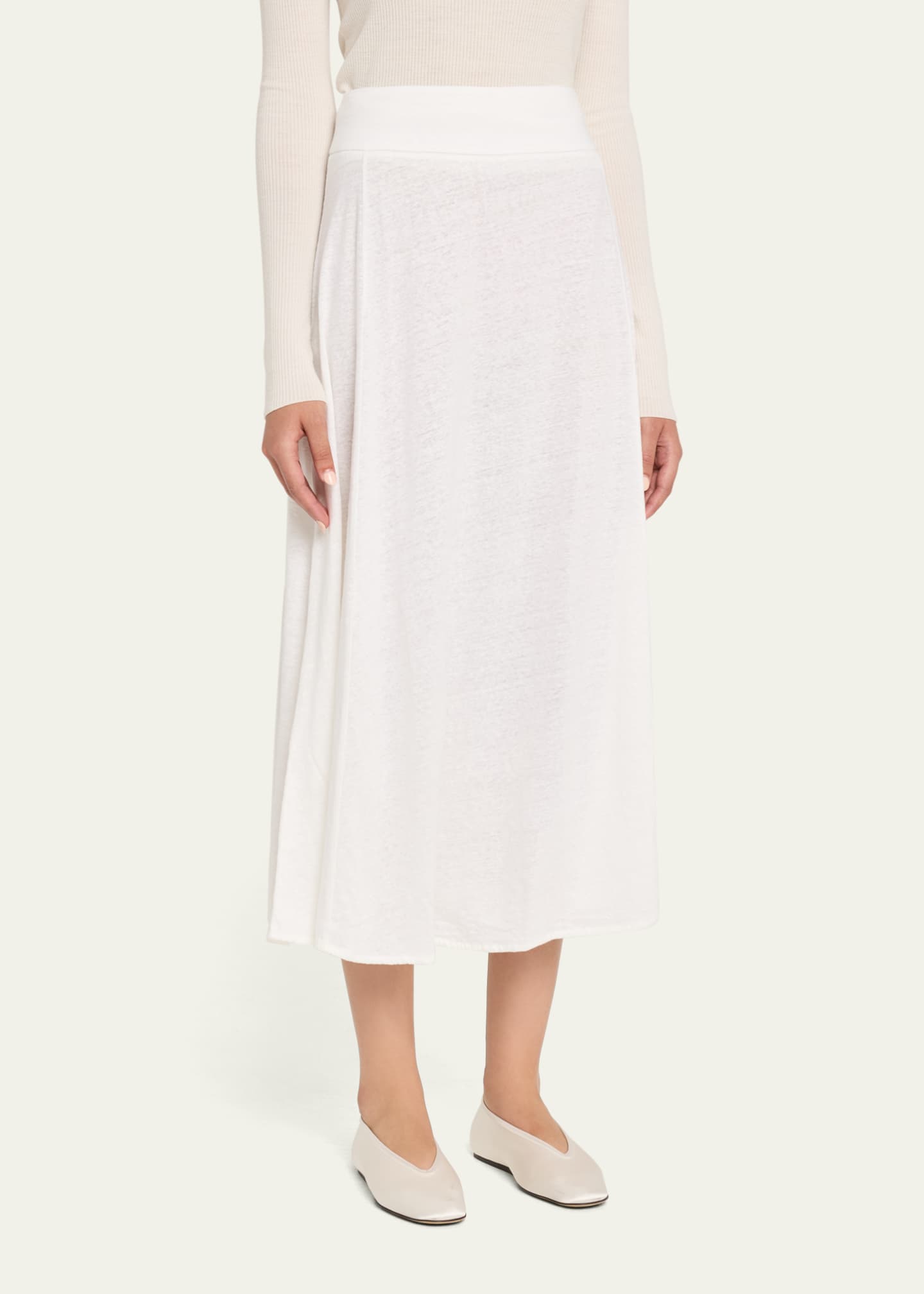 Majestic Filatures A-Line Stretch Linen Maxi Skirt Image 4 of 5
