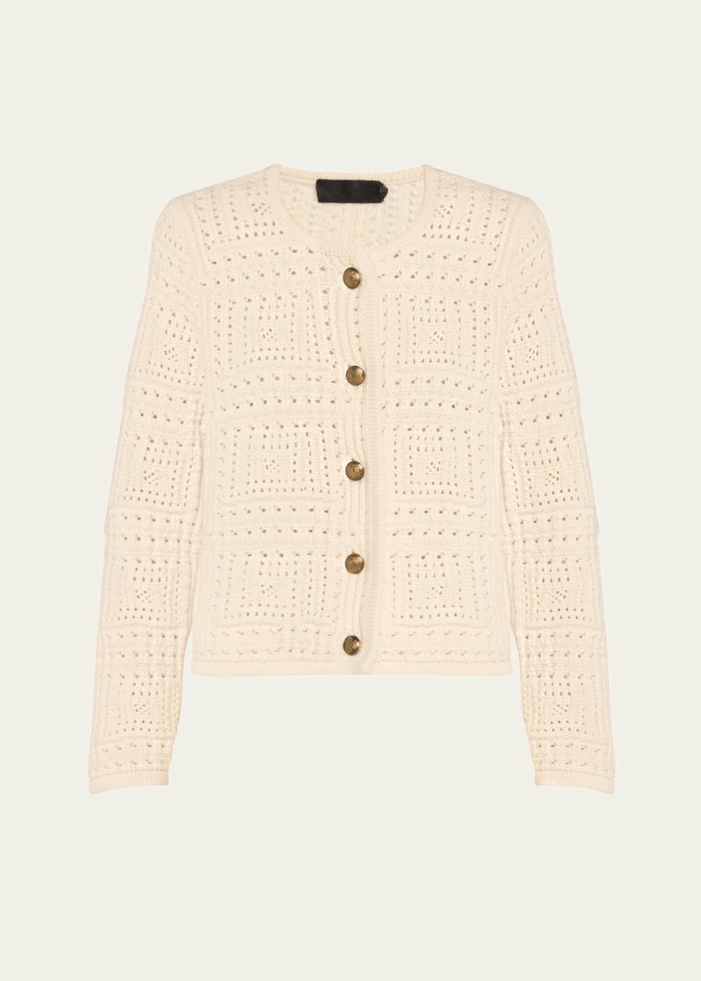 Nili Lotan Harry Open Knit Cashmere Sweater Jacket Image 1 of 5