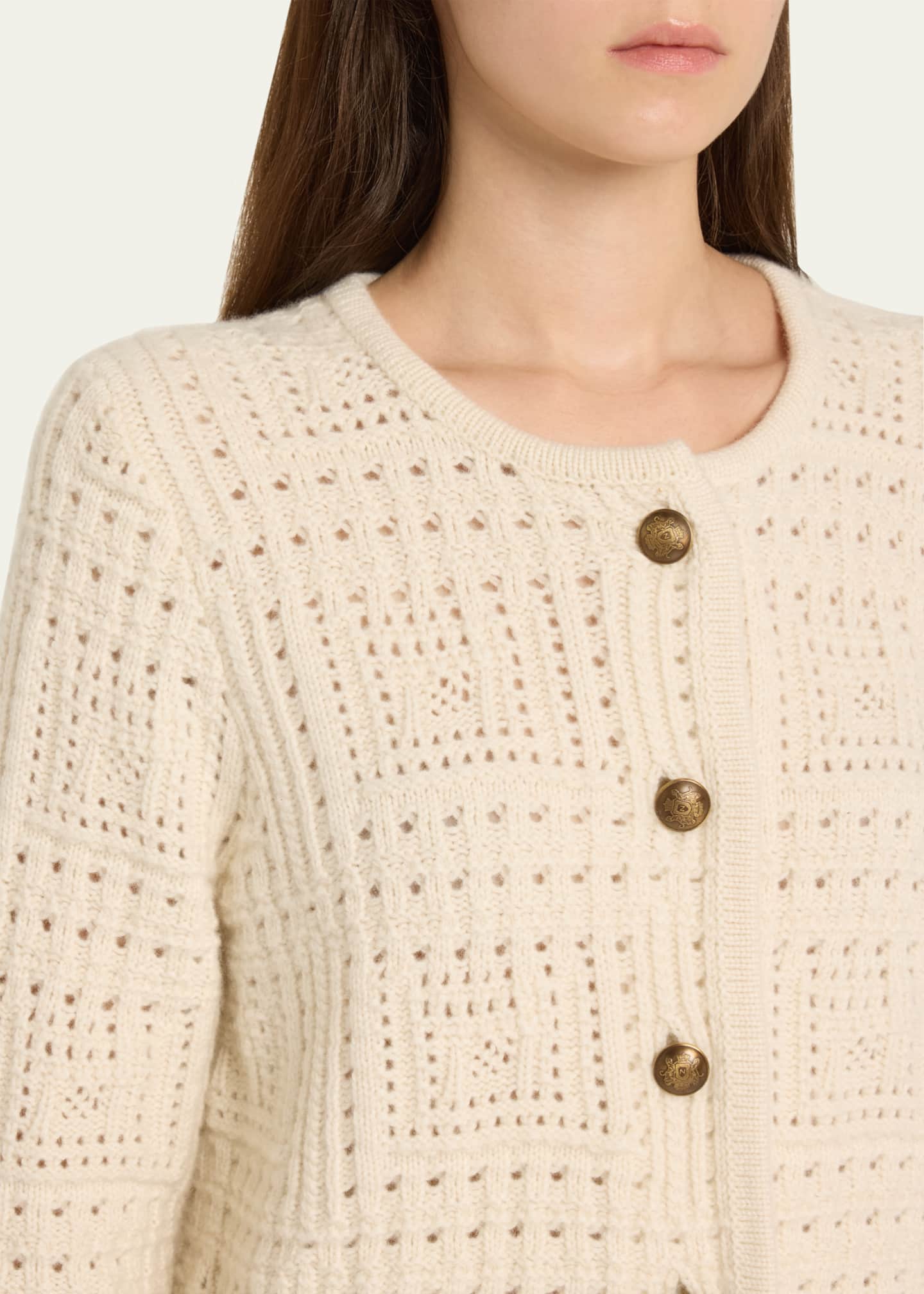 Nili Lotan Harry Open Knit Cashmere Sweater Jacket Image 5 of 5