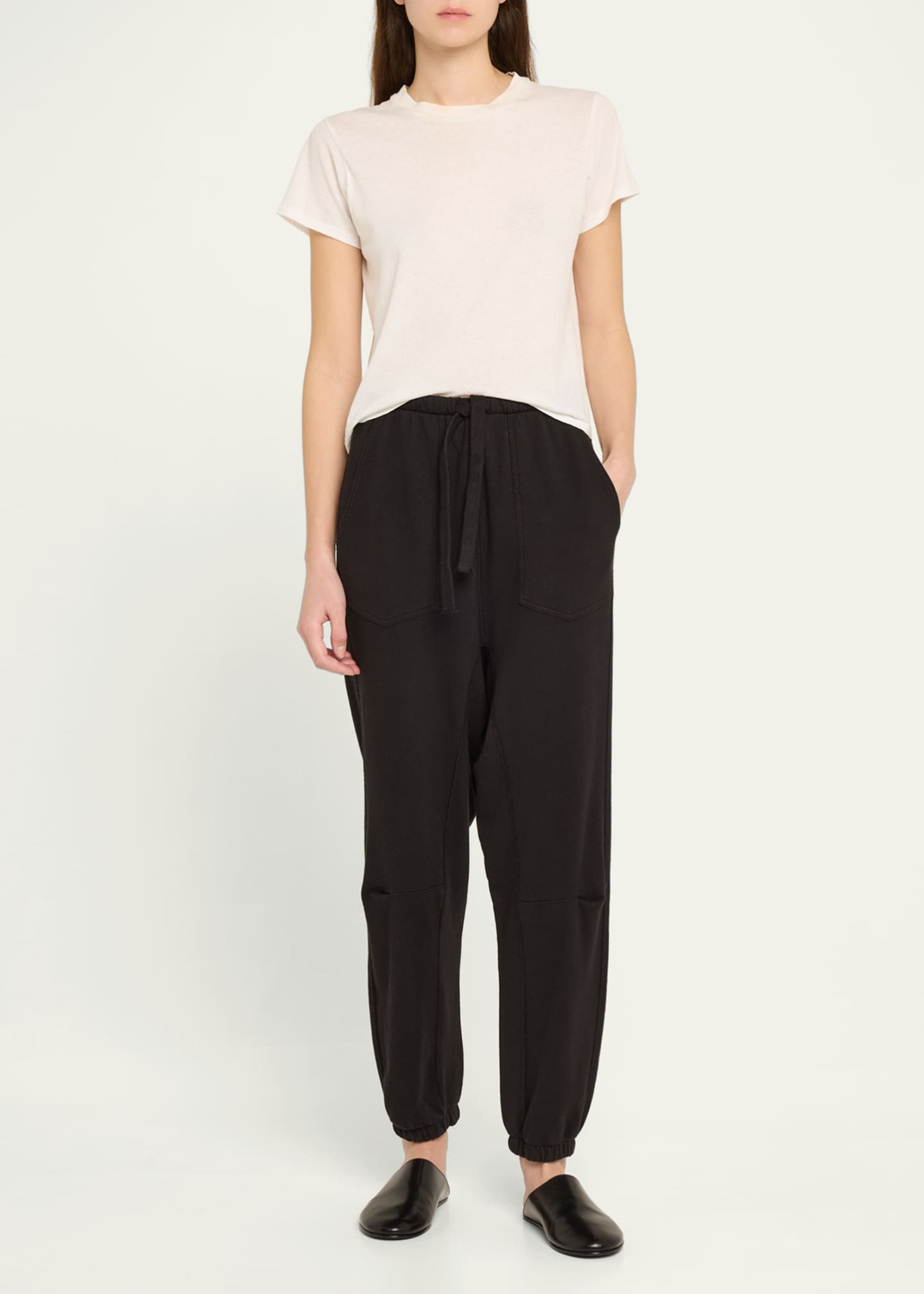 Nili Lotan Dulce Drawstring Tapered Sweatpants Image 2 of 5