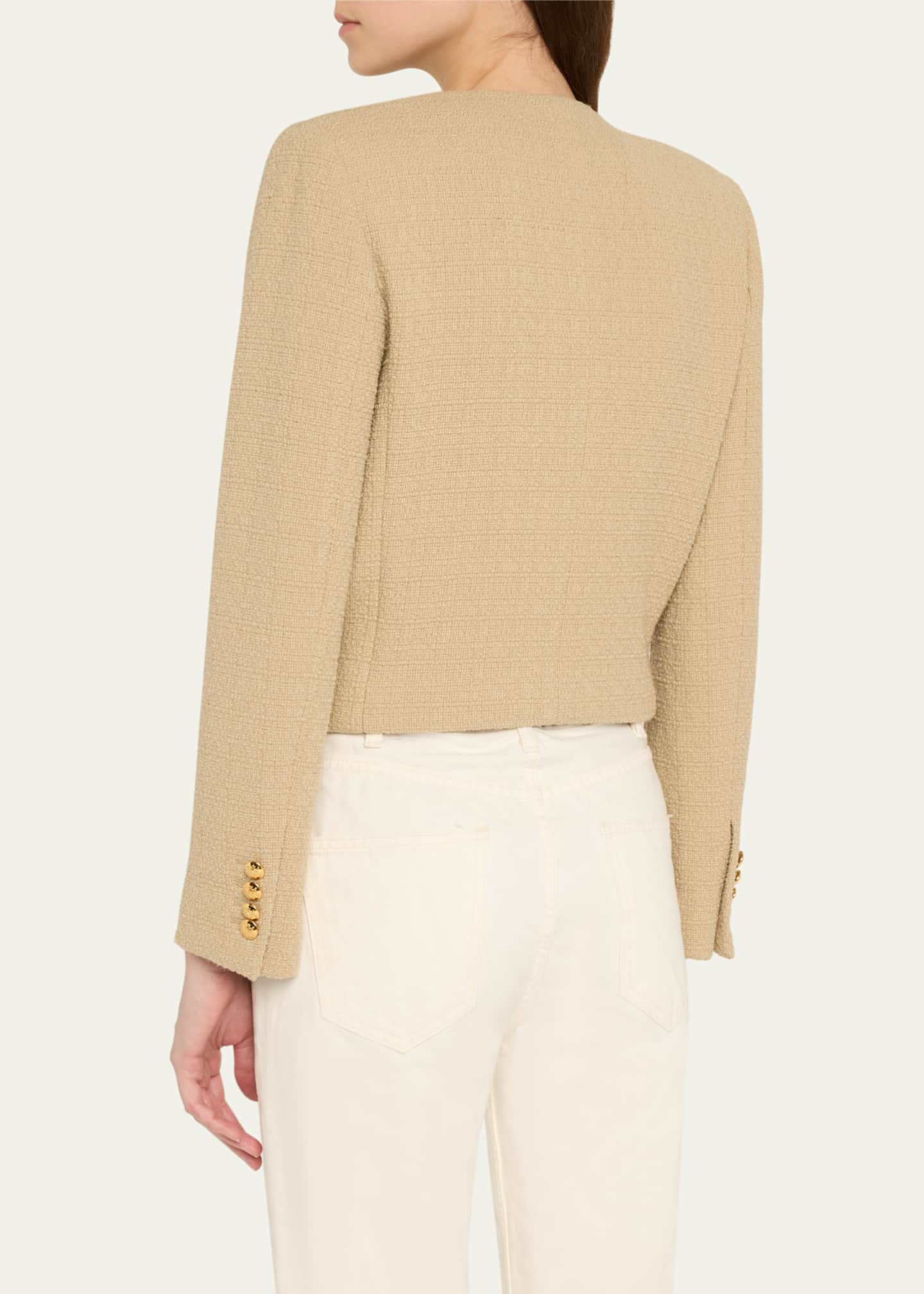 Nili Lotan Patti Open-Front Short Jacket Image 3 of 5