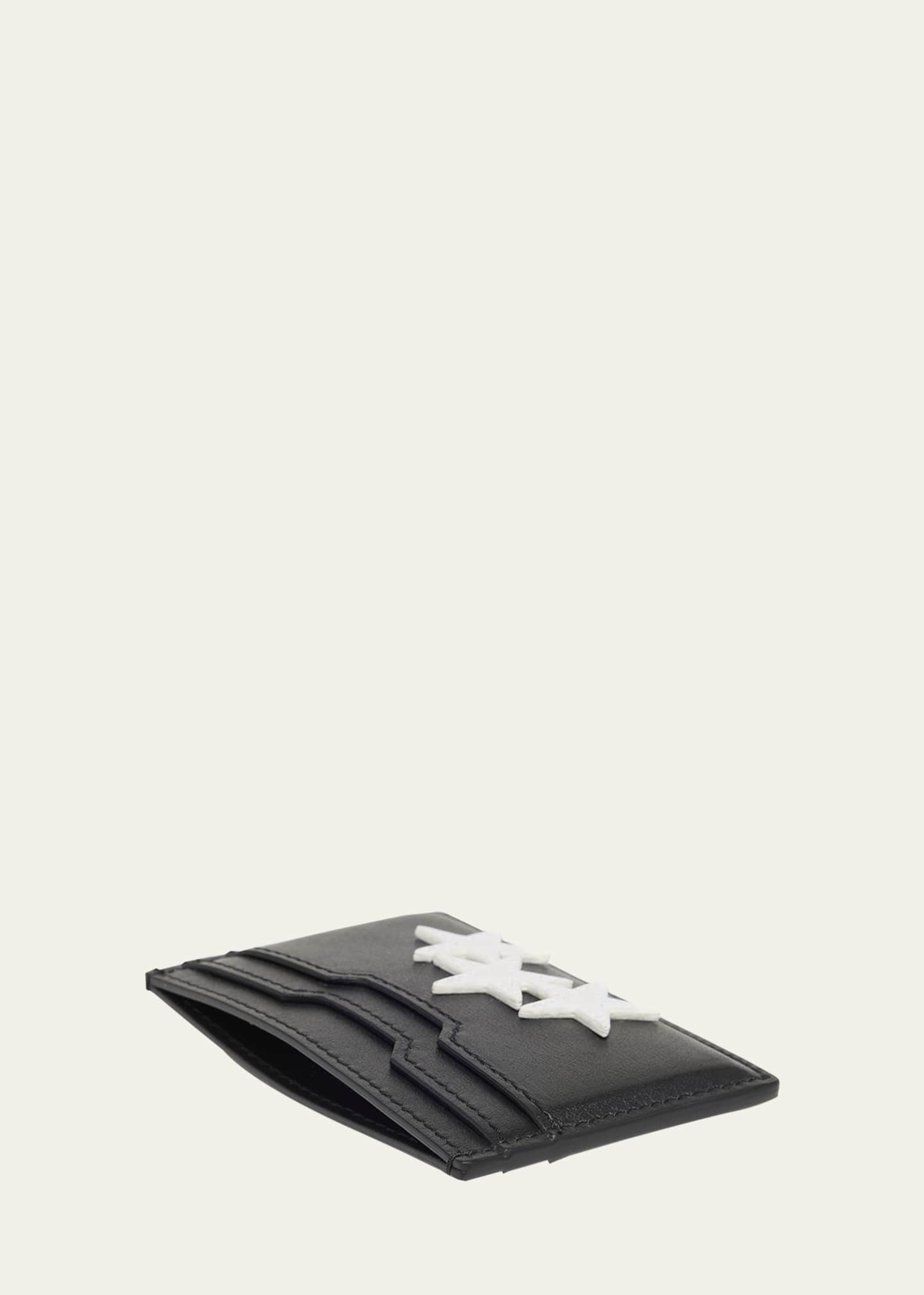 Amiri Men's Three Star Leather Card Holder Image 3 of 4