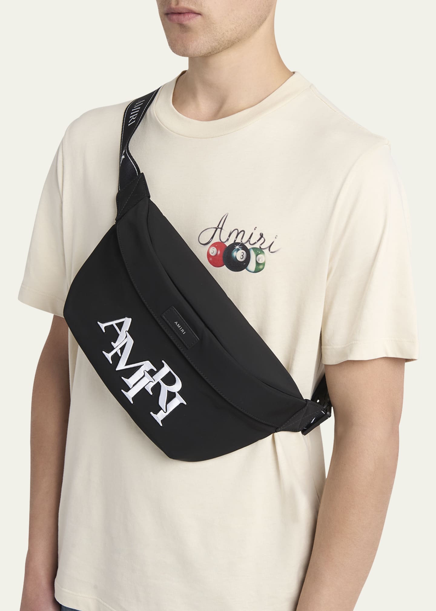 Amiri Men's Staggered Logo Belt Bag Image 2 of 6