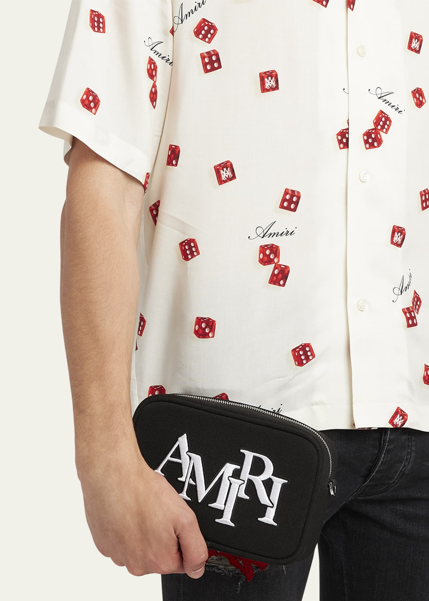 Amiri Men's Staggered Logo Crossbody Bag Image 2 of 6