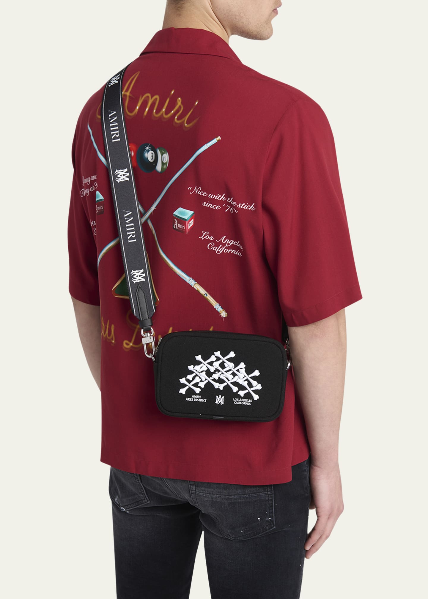 Amiri Men's Bones Stacked Crossbody Bag Image 2 of 6