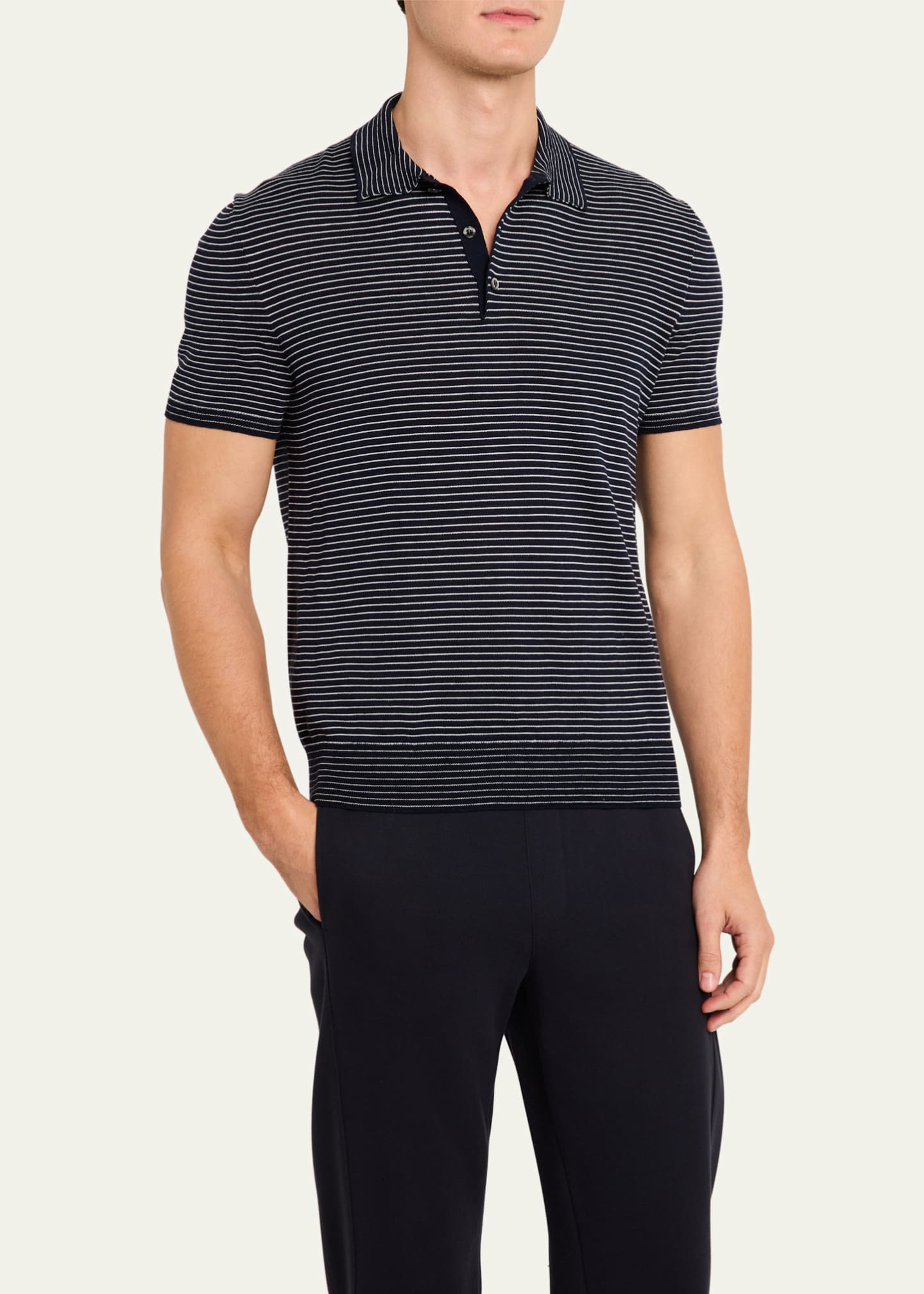 Ralph Lauren Purple Label Men's Striped Polo Shirt Image 4 of 5