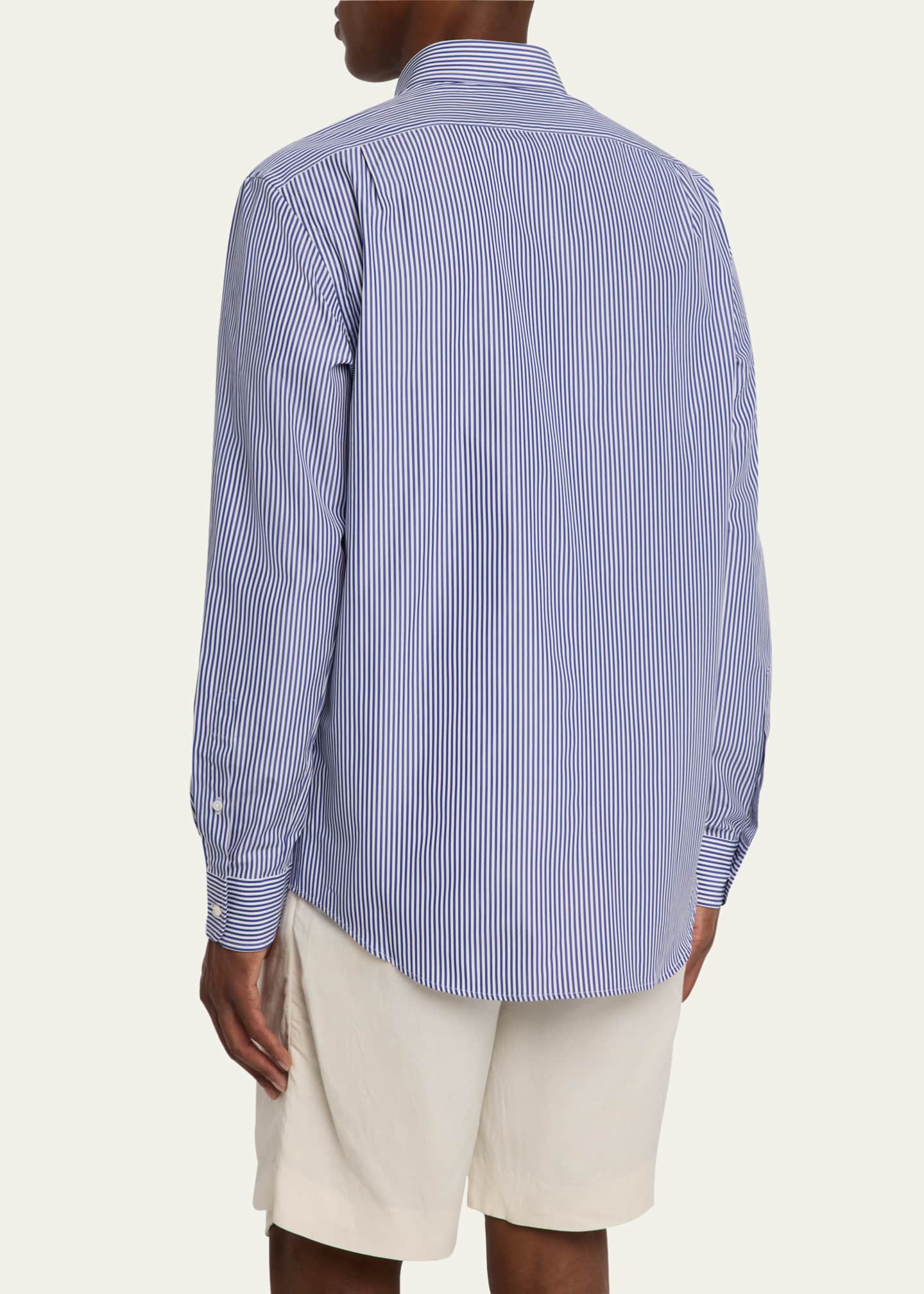 Ralph Lauren Purple Label Men's Cameron Bengal Stripe Sport Shirt Image 3 of 5