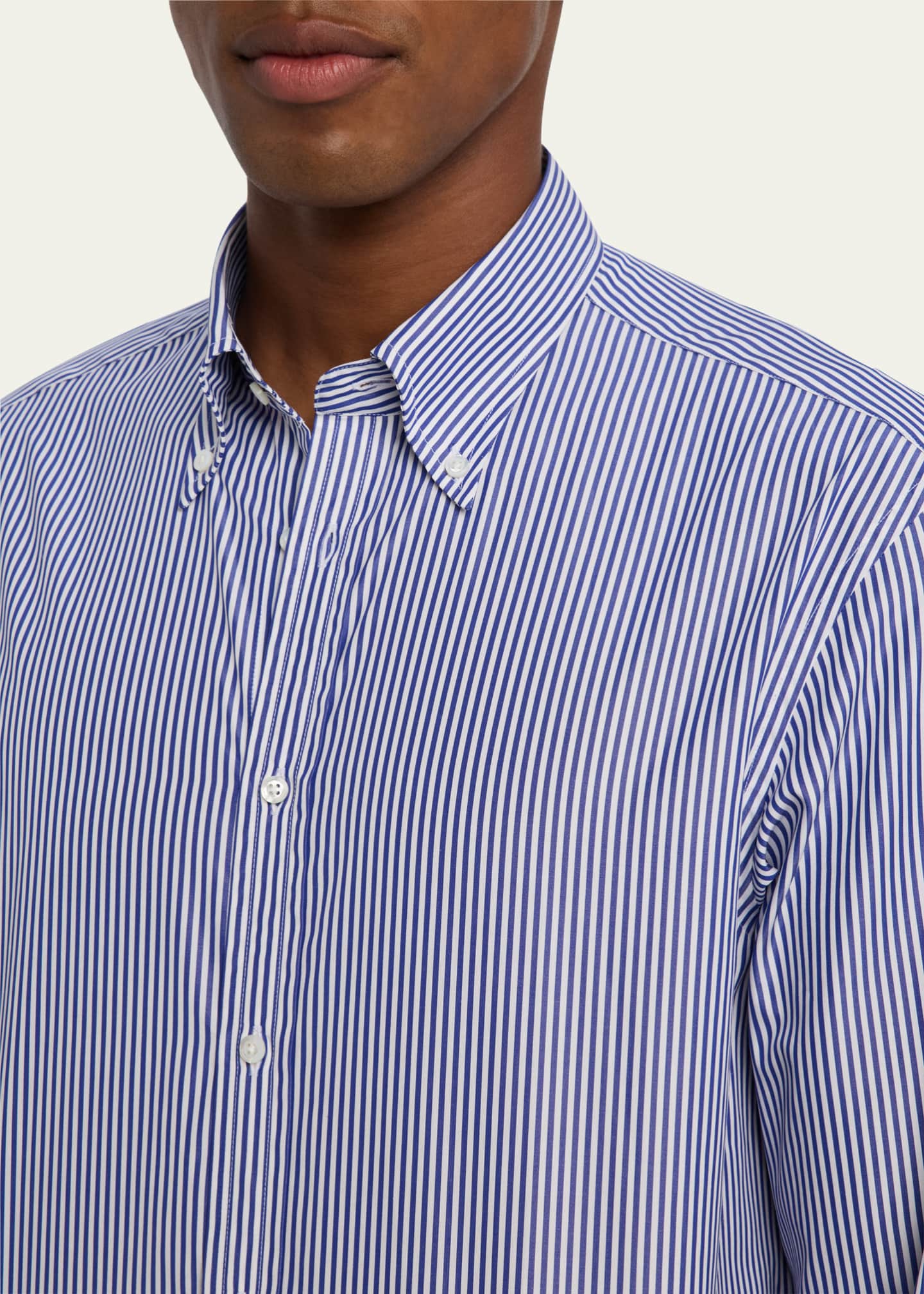 Ralph Lauren Purple Label Men's Cameron Bengal Stripe Sport Shirt Image 5 of 5