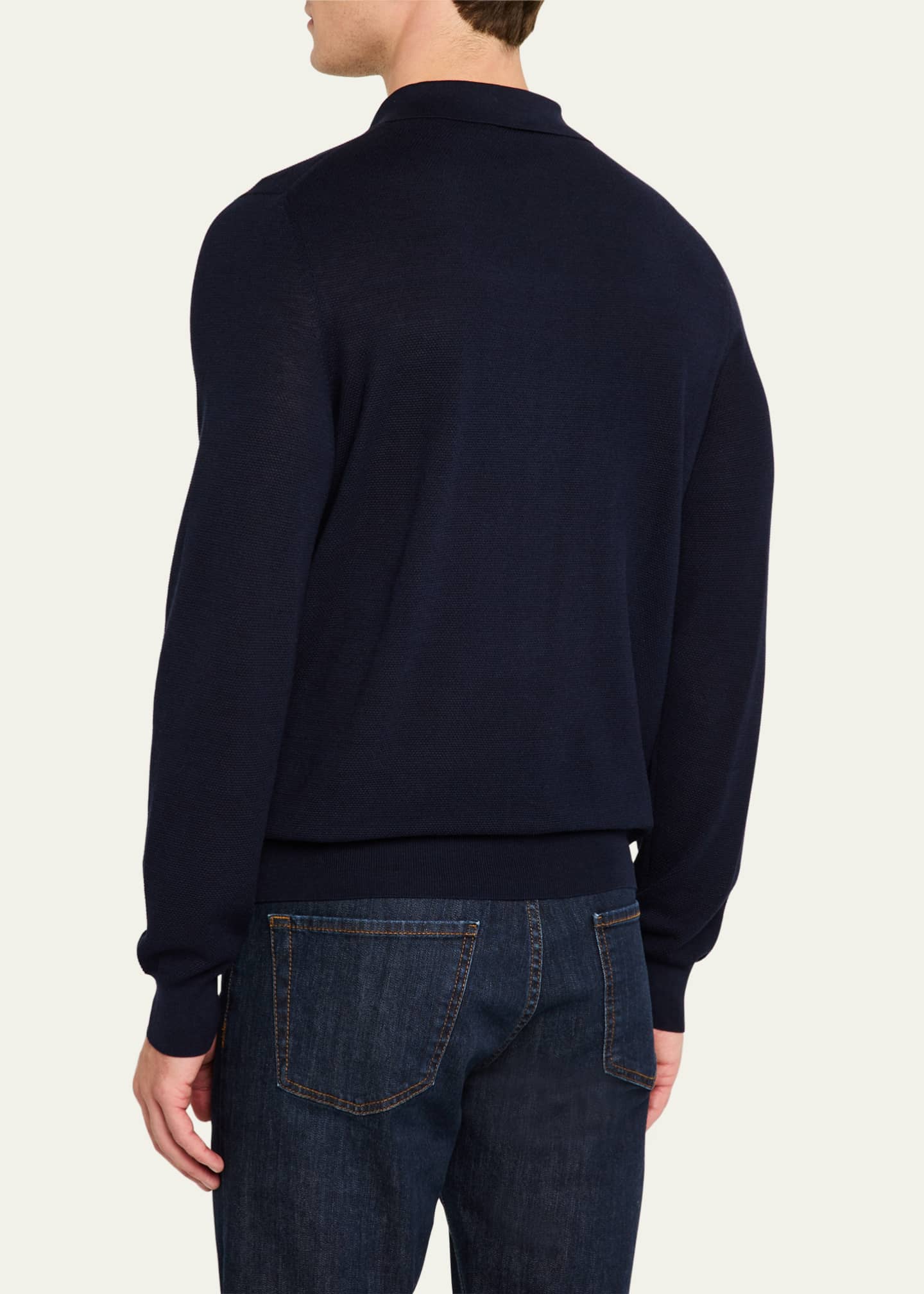 Ralph Lauren Purple Label Men's Silk-Cotton Polo Shirt - Bergdorf