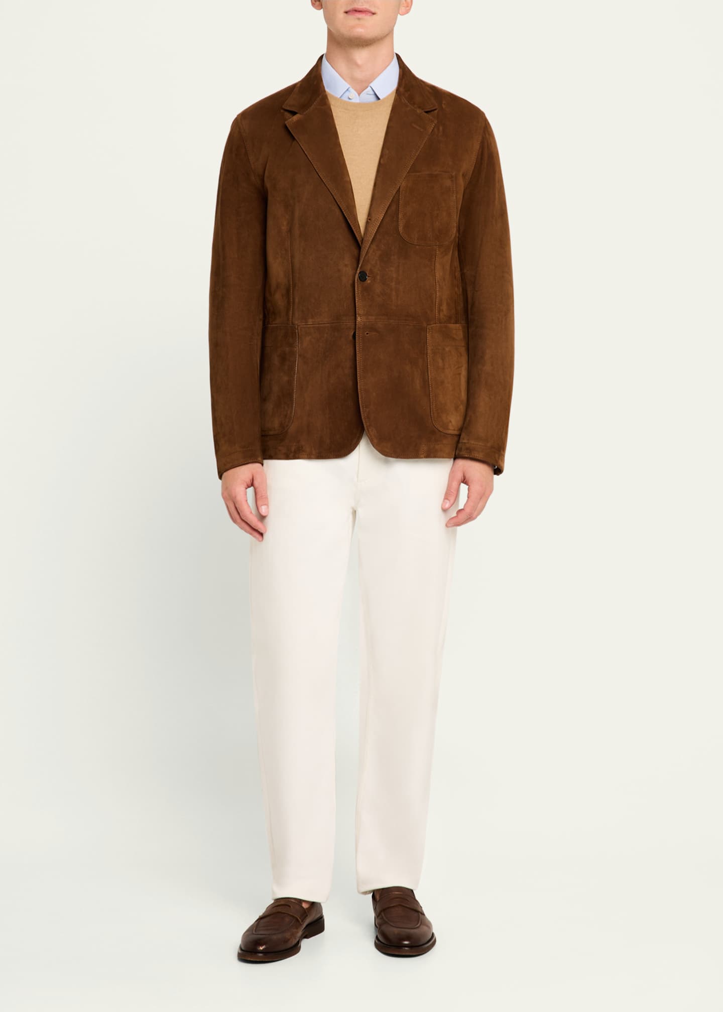 Ralph Lauren Purple Label Men's Stewart Suede Sport Coat Image 2 of 8