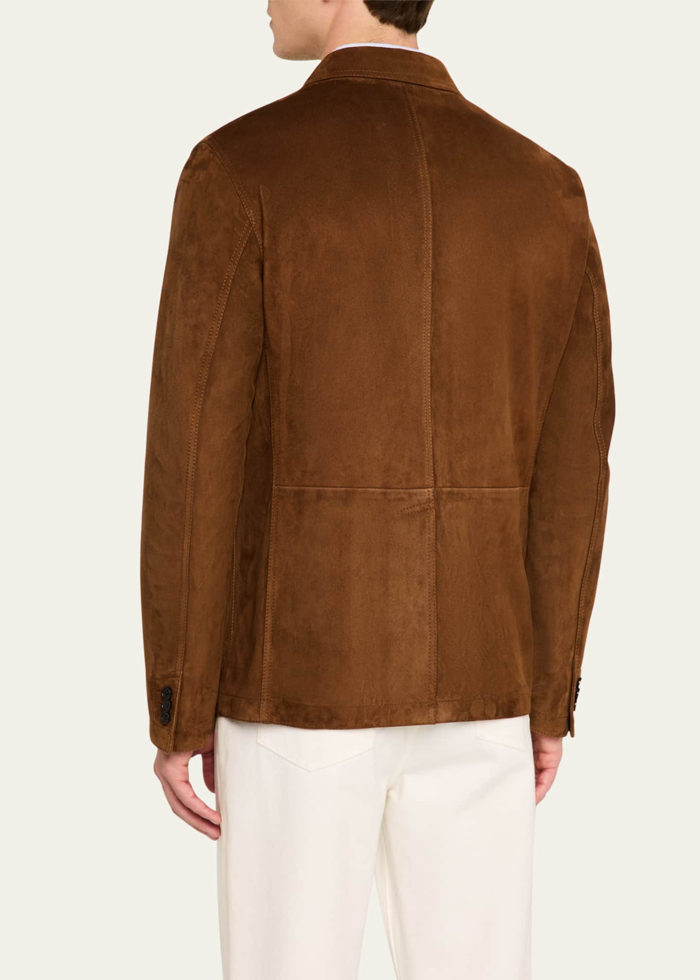 Ralph Lauren Purple Label Men's Stewart Suede Sport Coat Image 3 of 8